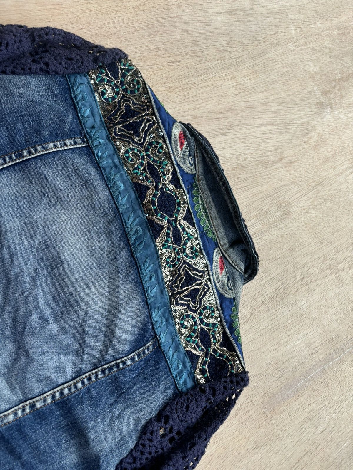 Hysteric Glamour × Japanese Brand Desigual Exotic Jeans Denim Jacket Luxury Style Size M / US 6-8 / IT 42-44 - 8 Thumbnail