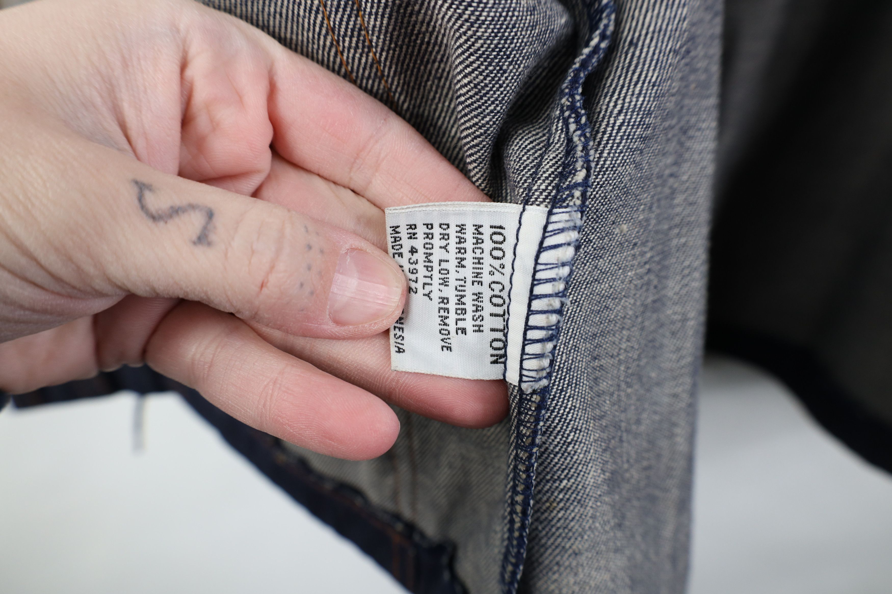 Vintage Vintage 70s Streetwear Plaid Trim Denim Chore Jacket Indigo Size US M / EU 48-50 / 2 - 12 Thumbnail