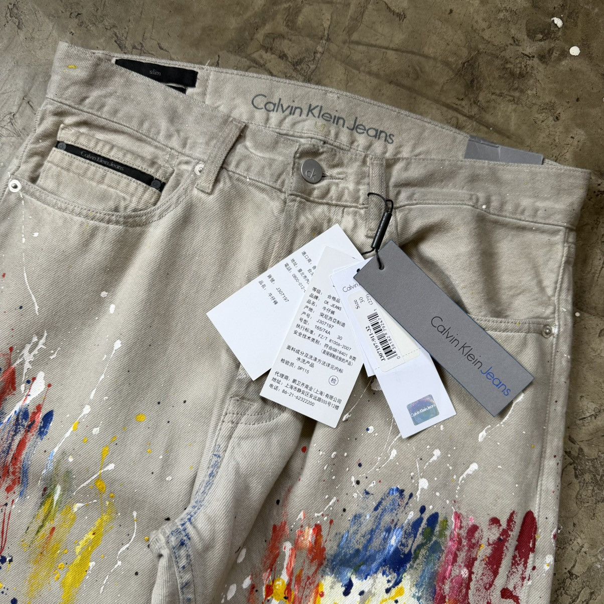 Calvin Klein Calvin Klein - Raf Simons - Paint Splatter Jeans Size US 30 / EU 46 - 7 Thumbnail