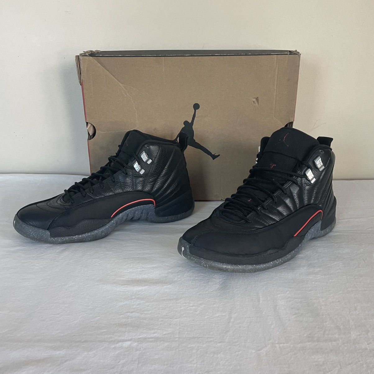 Jordan Brand × Nike Nike Air Jordan 12 Retro Utility Black Grind Mens Size 8.5 Size US 8.5 / EU 41-42 - 5 Thumbnail