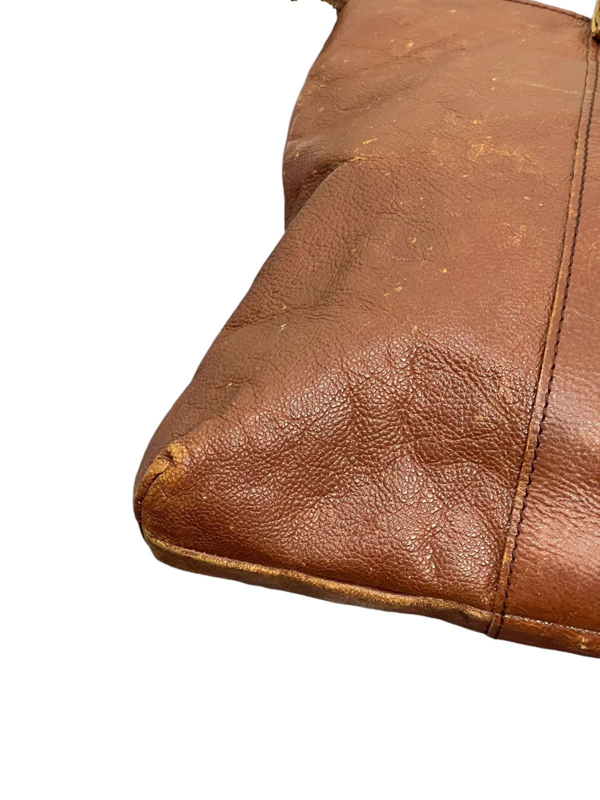 Genuine Leather Full Leather Vintage Unknown Tote Shoulder Bag 4🟩 Size ONE SIZE - 13 Thumbnail