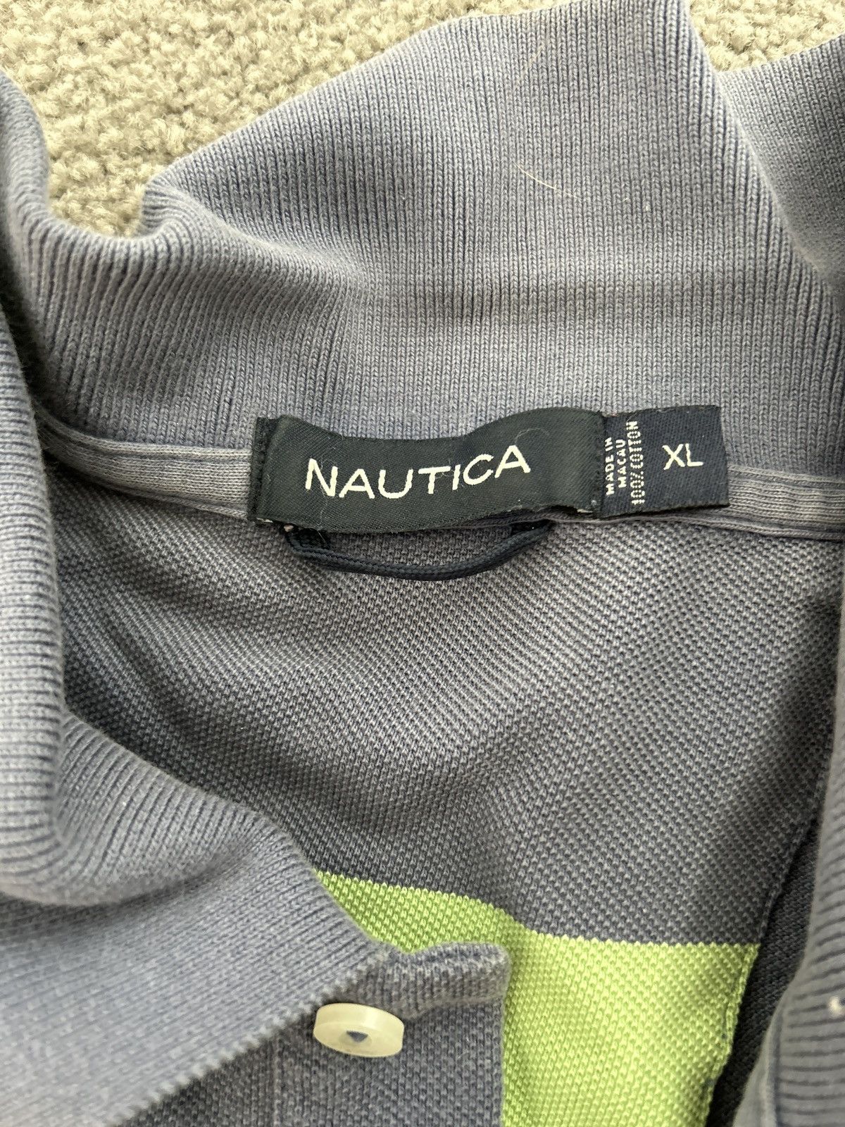 Nautica Green purple striped Nautica polo Size US XL / EU 56 / 4 - 2 Thumbnail