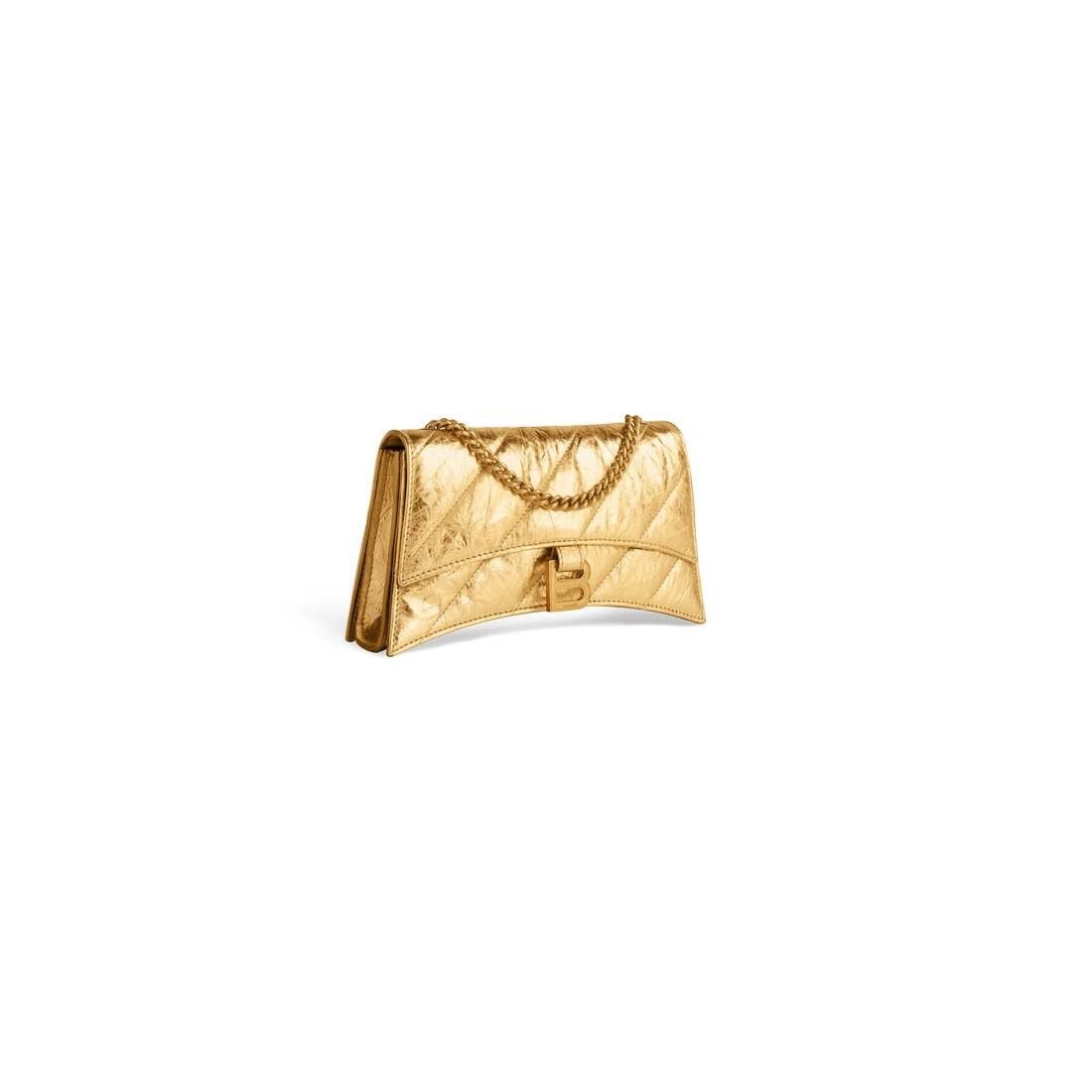 Balenciaga o1tr1nto0525 Size: OS / Crush Mini Chain Bag Metallized Size ONE SIZE - 2 Thumbnail