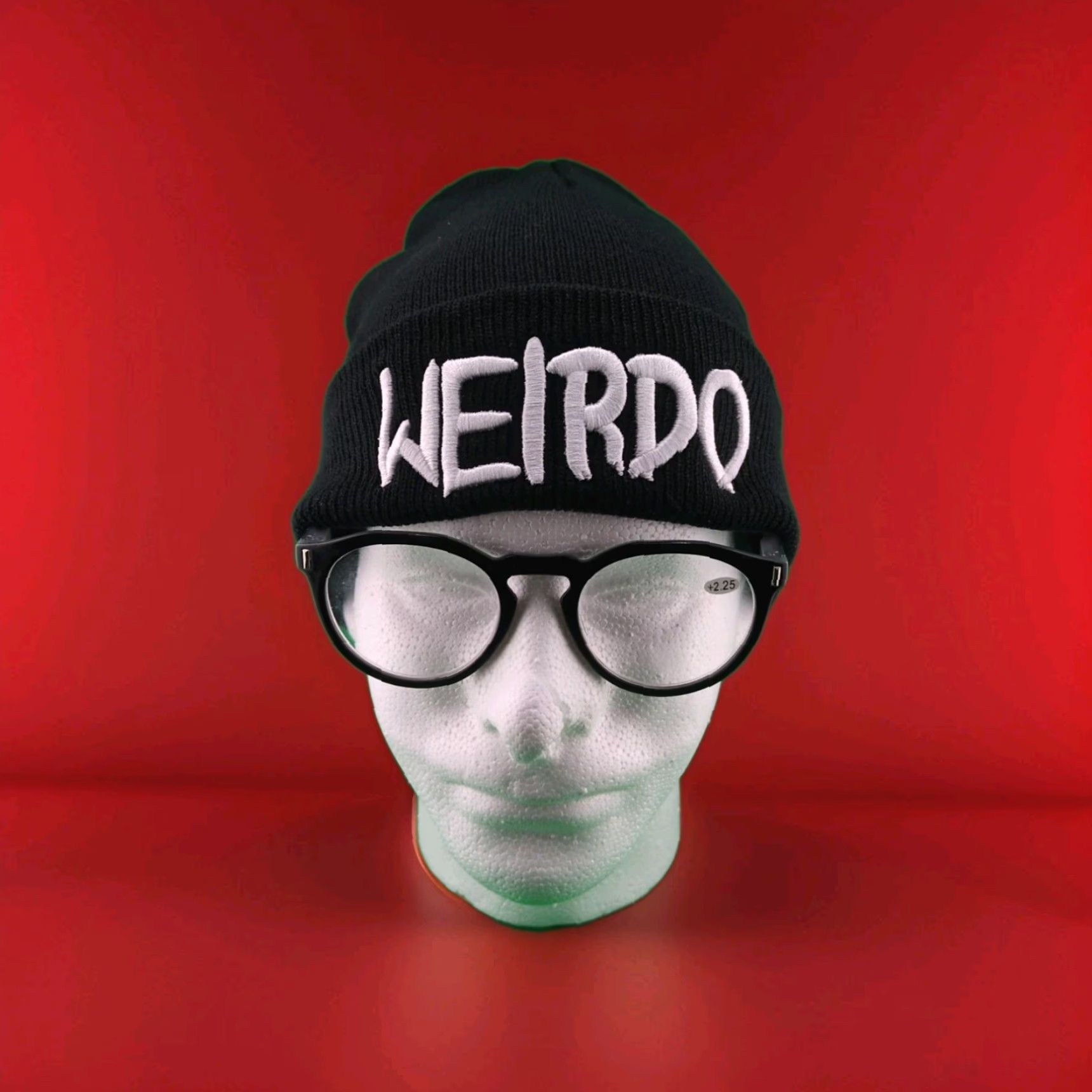 Vintage VINTAGE Weirdo- knit cap - beanie hat - Grey Heavy Warm Stretch Comfortable Size ONE SIZE - 3 Thumbnail