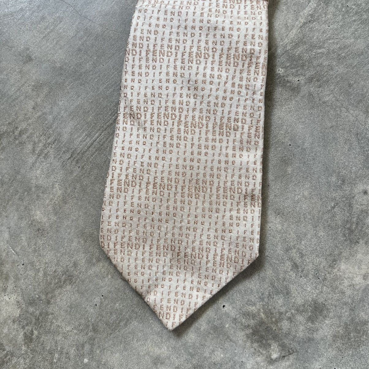 Fendi 1990s Fendi Monogram Pure Silk Ties Size ONE SIZE - 4 Thumbnail