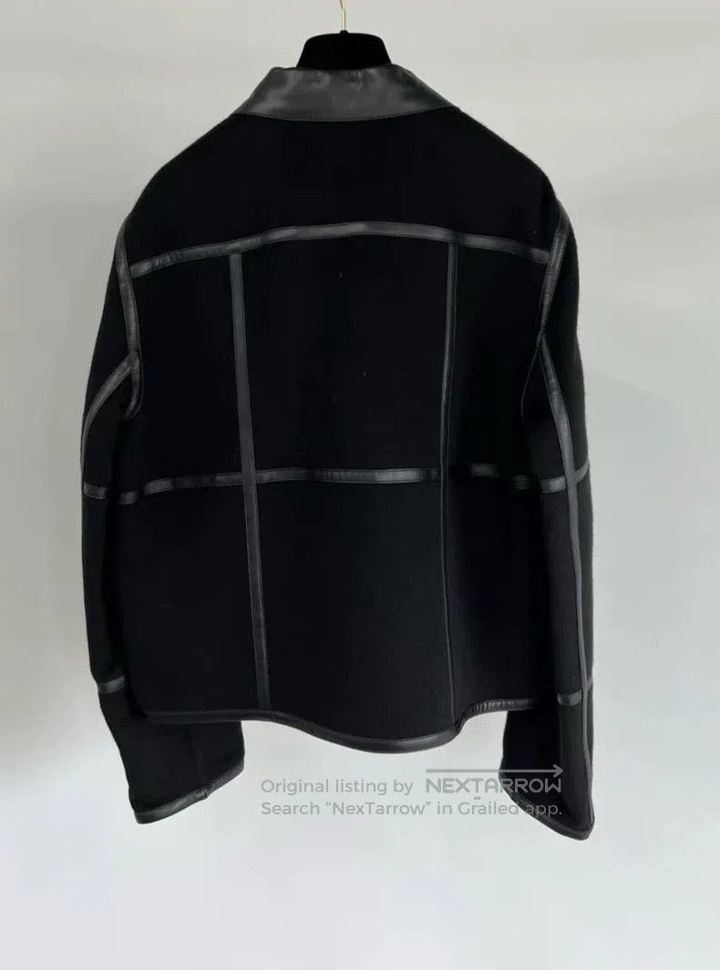 Hermes Hermes Black Cashmere and Leather Jacket Size M / US 6-8 / IT 42-44 - 2 Thumbnail