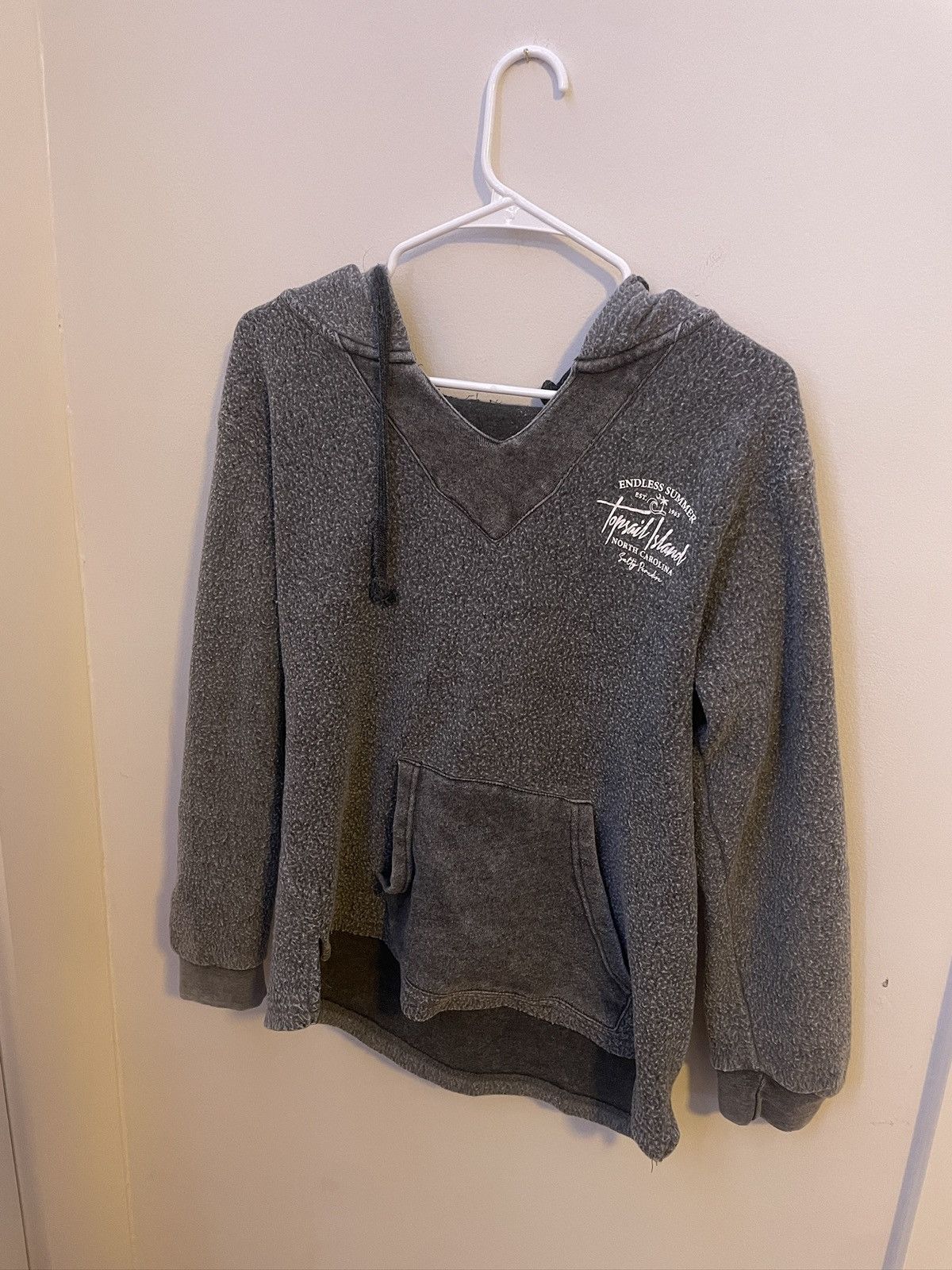 Vintage Topsail Island NC Cropped grey hoodie Size US S / EU 44-46 / 1 - 2 Thumbnail