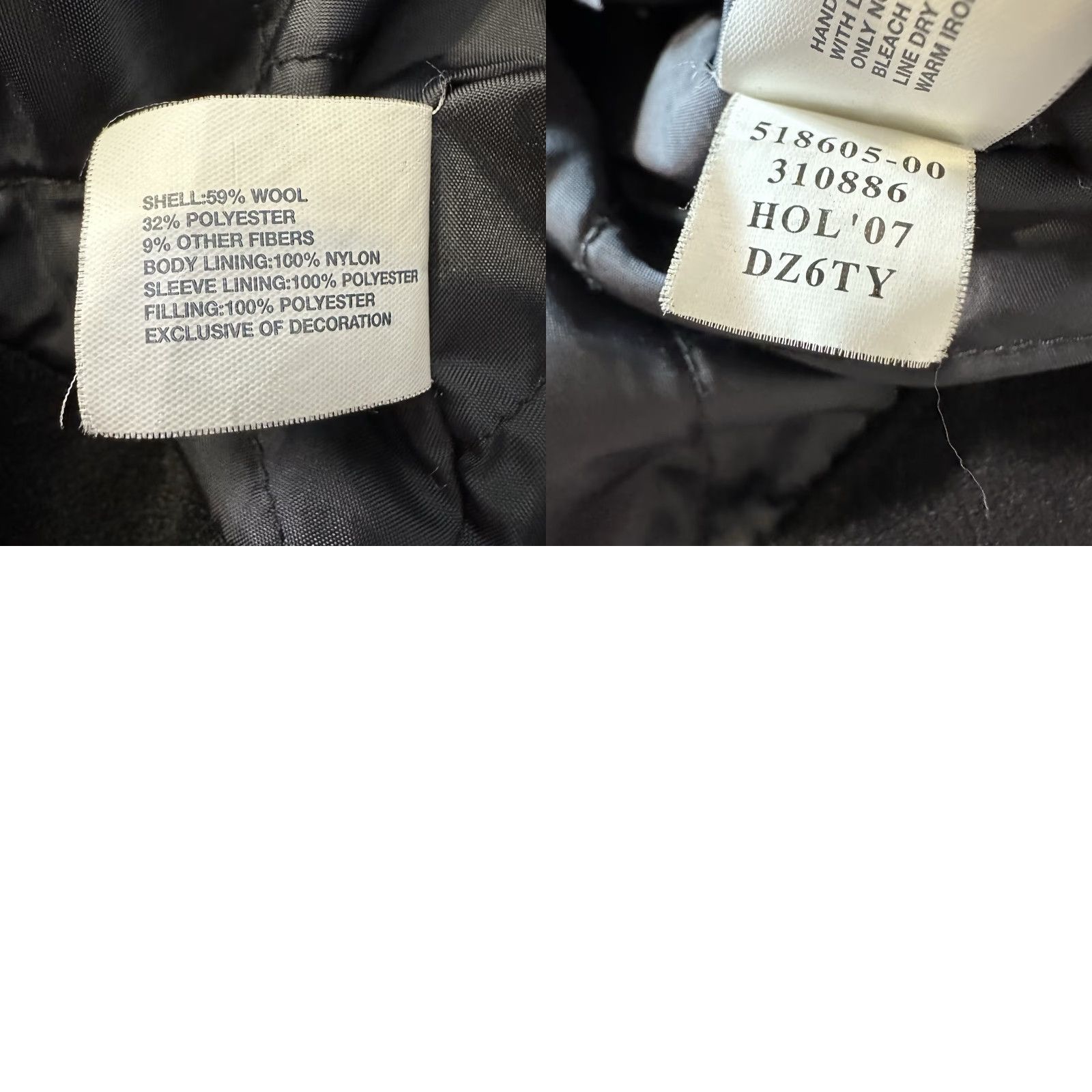Gap VINTAGE Gap Jacket Mens 2XL Wool Bomber Black Zip Y2K 2000s" Size US XXL / EU 58 / 5 - 8 Thumbnail