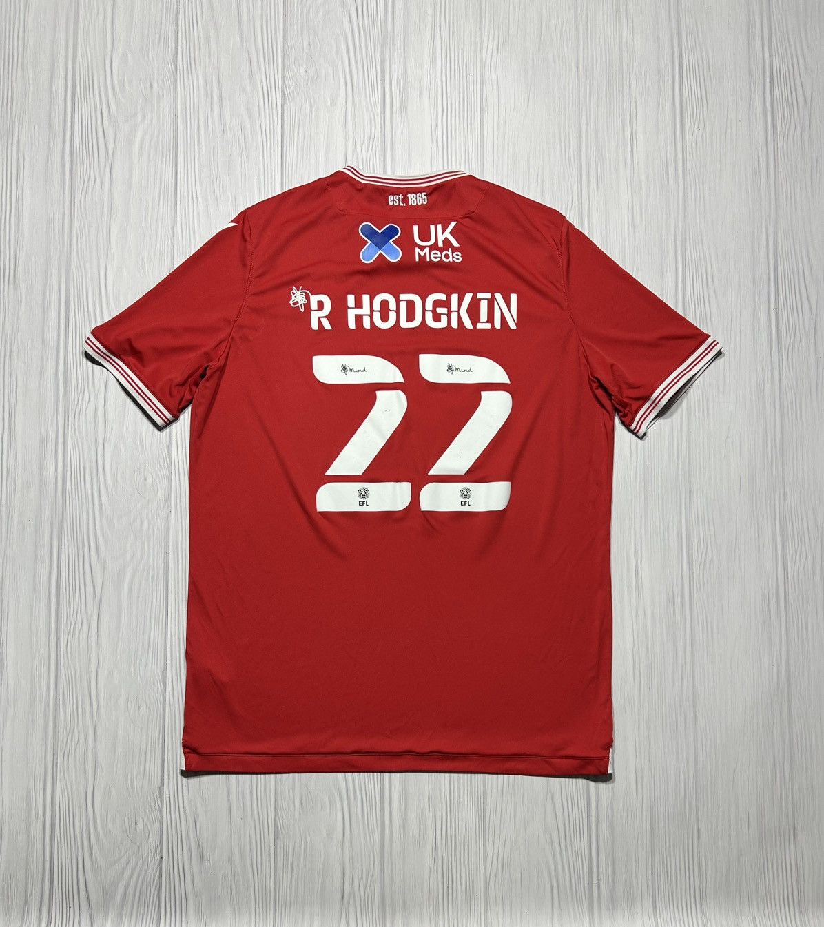 Macron 2020-21 Nottingham Forest #22 R Hodgkin Home Jersey Size 4XL Size US XXL / EU 58 / 5 - 2 Thumbnail