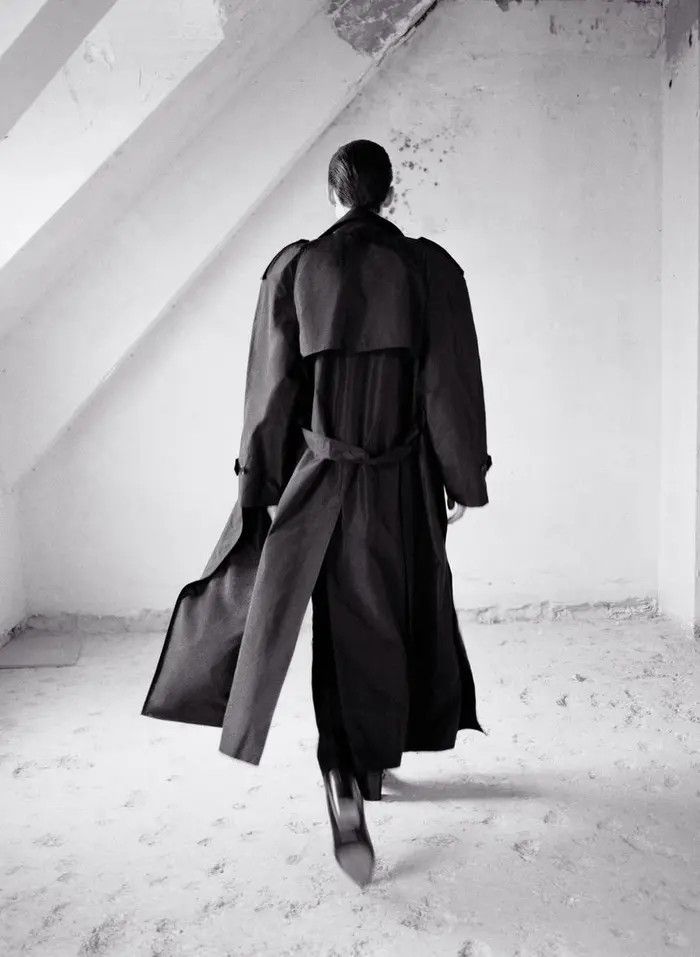 Saint Laurent Paris oc11z1225 770250 Trench Raglan Devant Coat in Noir Size US M / EU 48-50 / 2 - 1 Preview