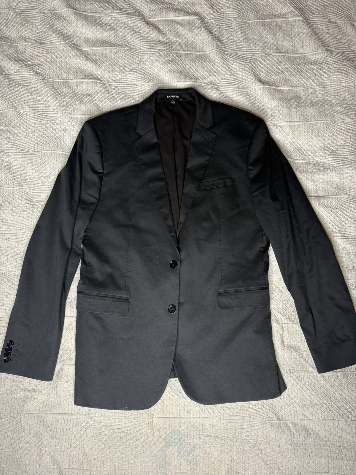 Express EXPRESS Slim Blazer “Black” Size 40R - 1 Thumbnail