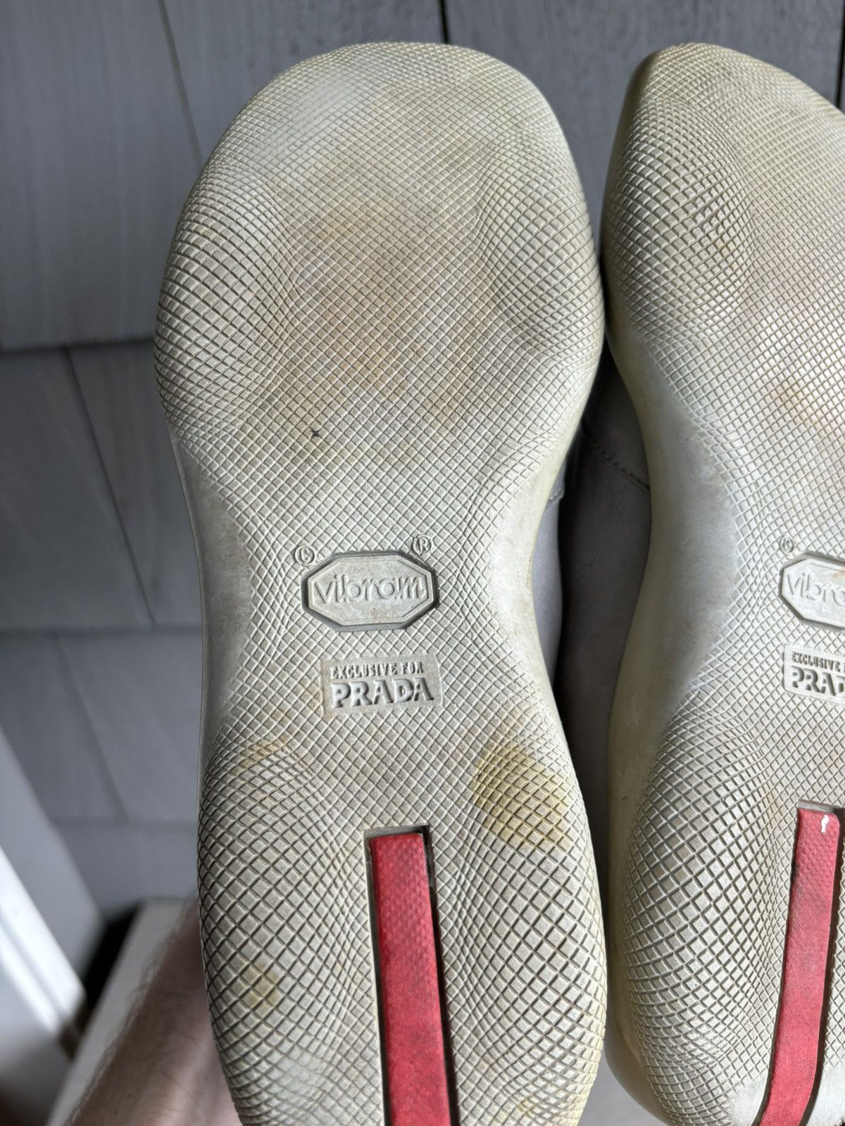 Prada × Vintage 2000s Prada Linea Rossa Slip On Sneakers Womens Y2K Mules Size US 7 / IT 37 - 15 Thumbnail