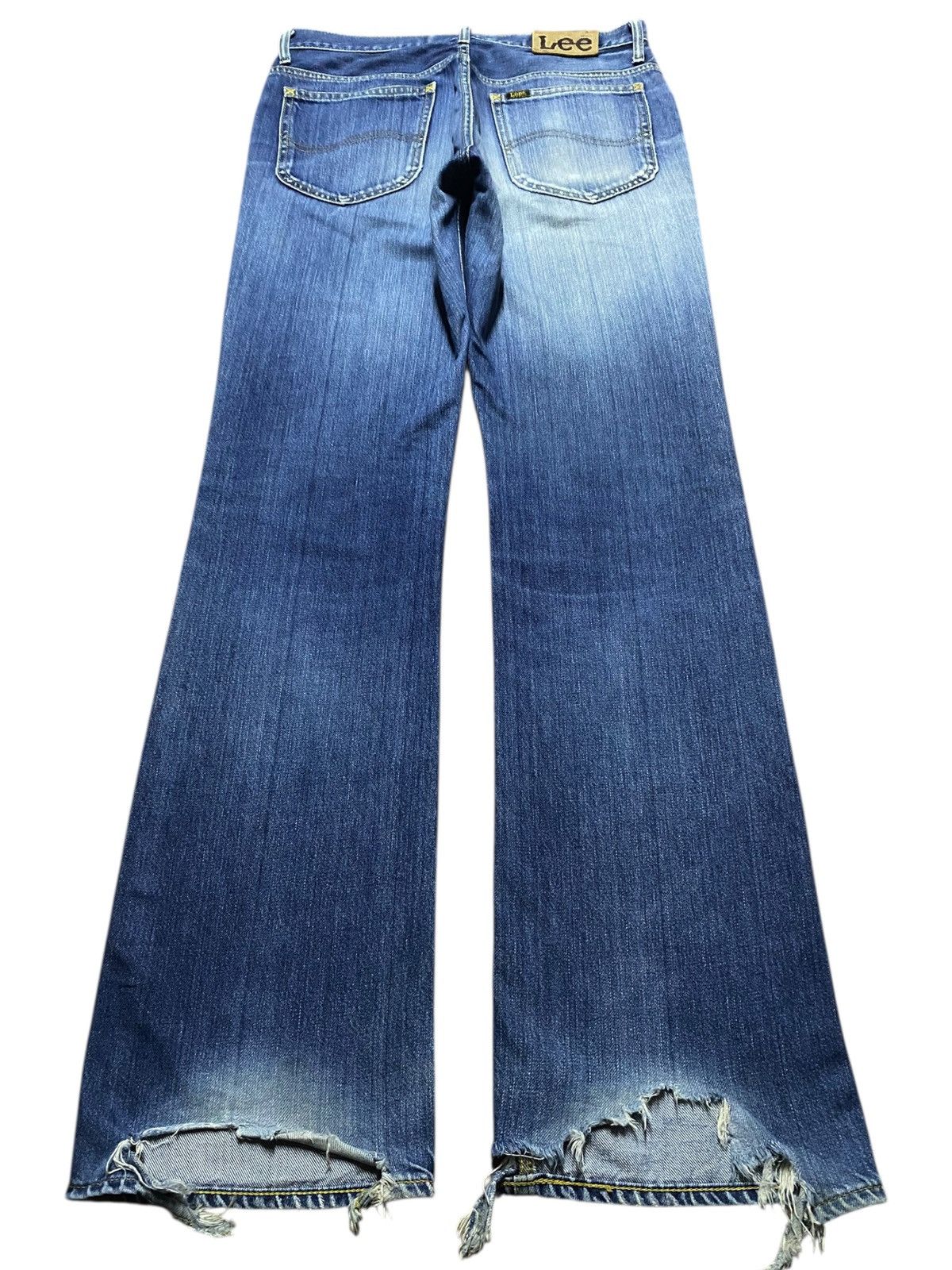 Issey Miyake × Lee Vintage Lee Riders Faded Wash Distressed Flare Jeans Size US 32 / EU 48 - 2 Thumbnail