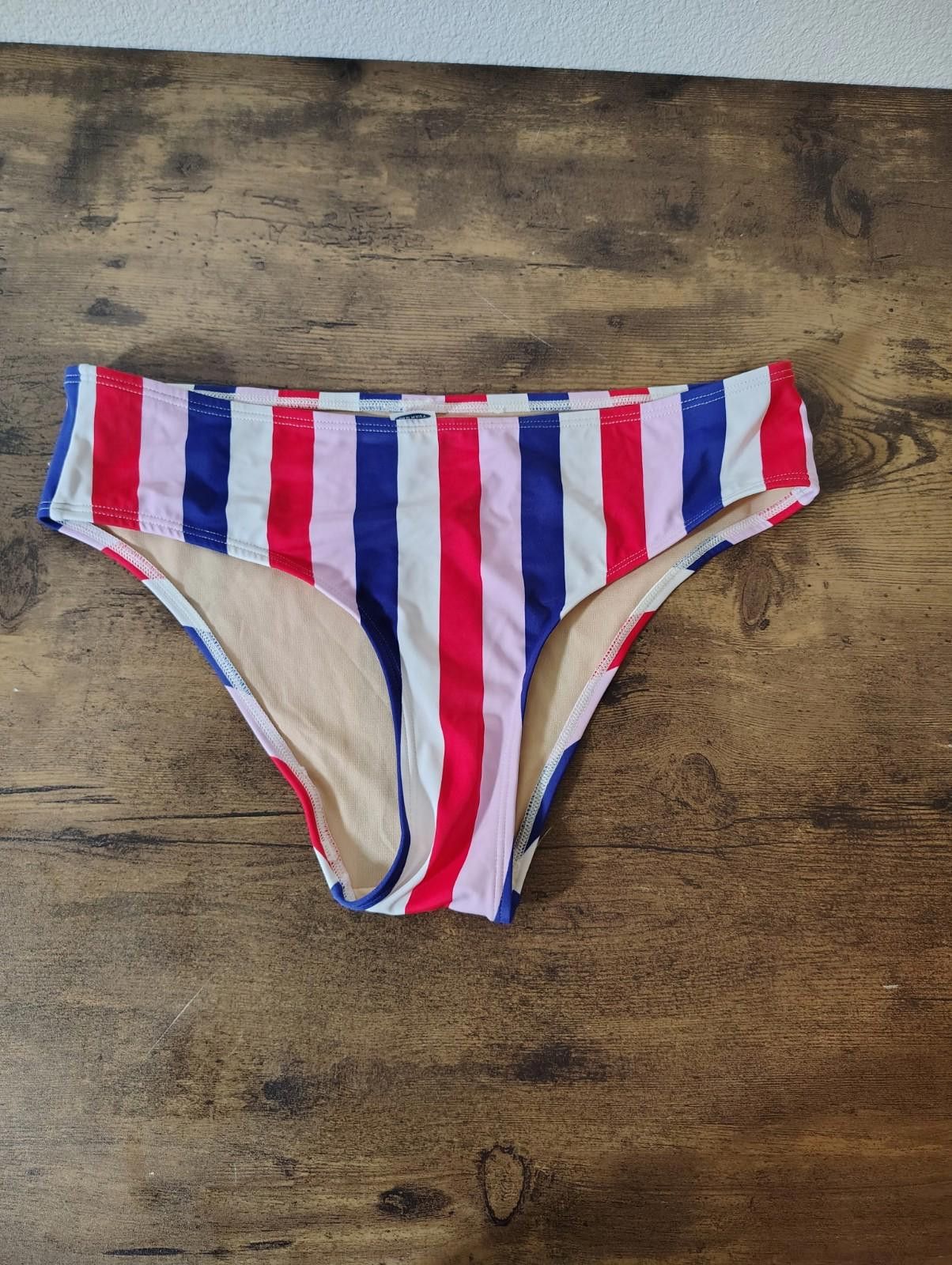 Old Navy Old Navy Striped Bikini Bottoms Red Blue White Pink Beach Size ONE SIZE - 1 Thumbnail