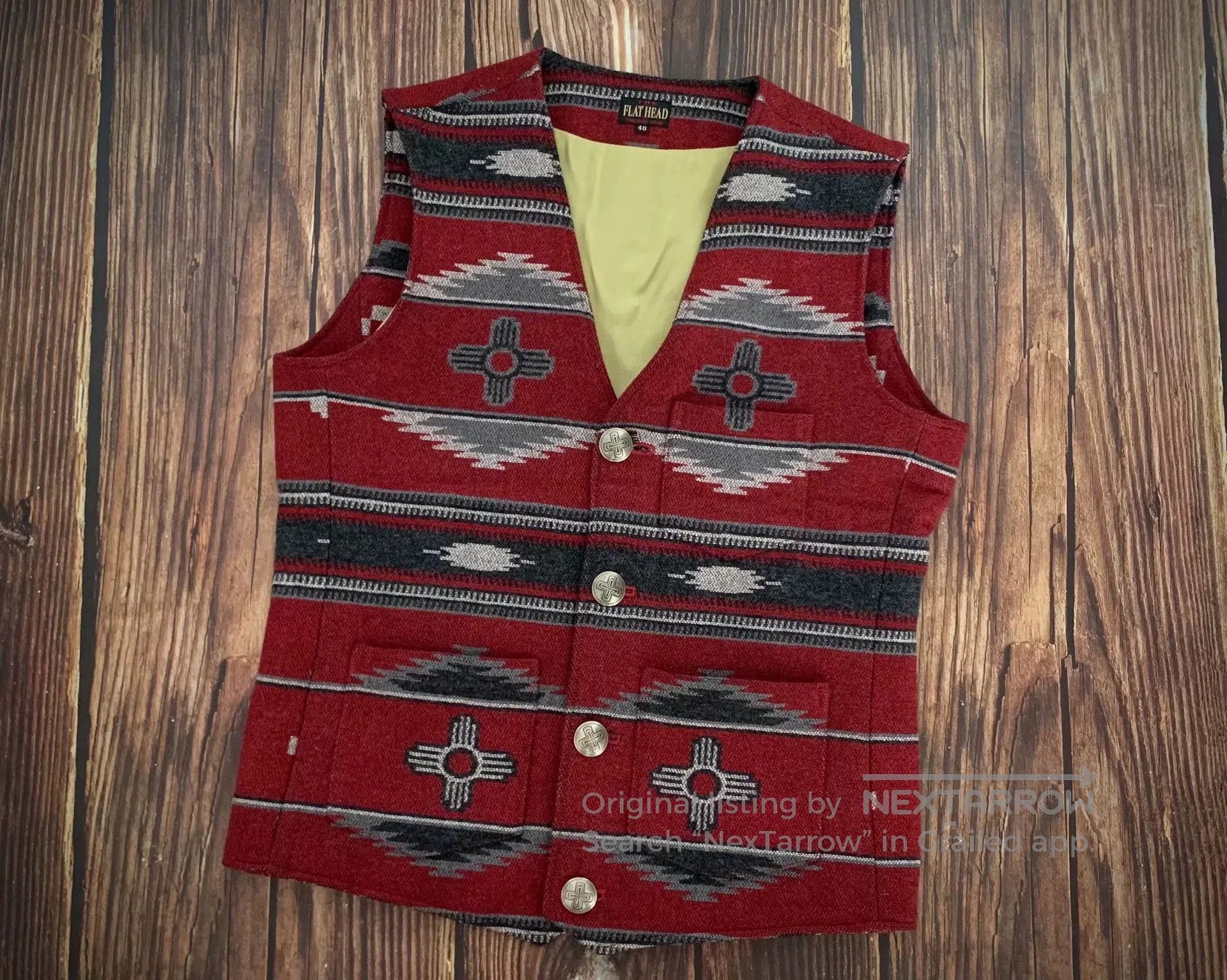 The Flat Head Flat Head Navajo Vest. Size US XXS / EU 40 - 1 Thumbnail