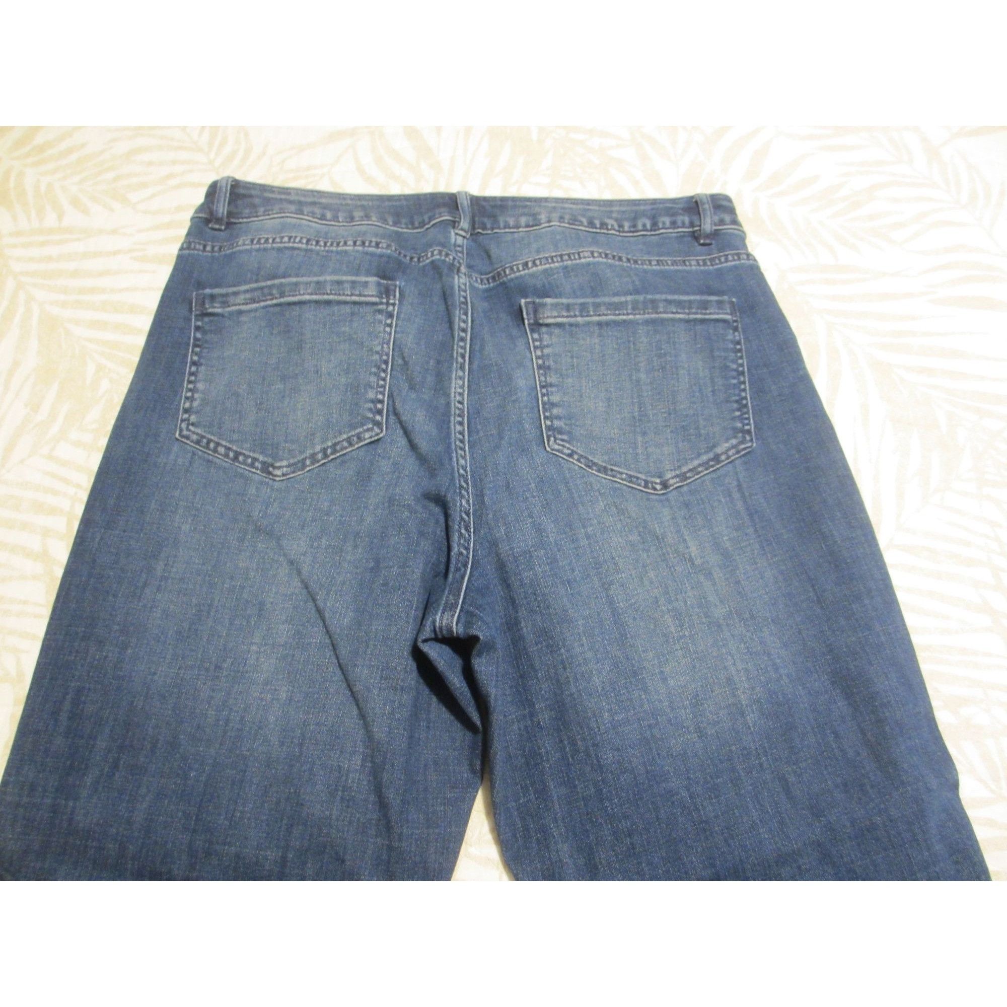 J. Jill J.Jill Denim Womens Medium Wash Distressed Jeans With Rolled Size 36" / US 14 / IT 50 - 4 Thumbnail