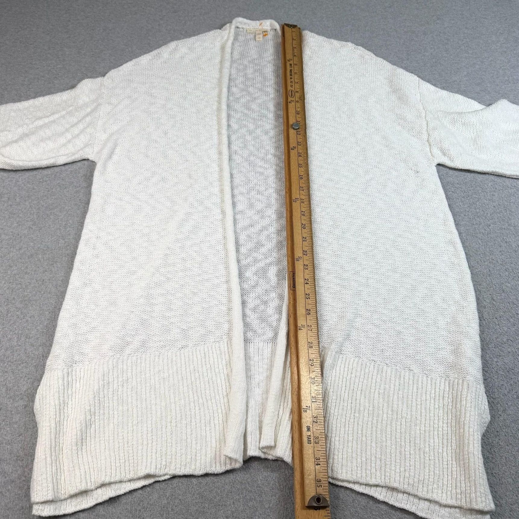 Eileen Fisher Eileen Fisher Cardigan Sweater Women L White 100% Cotton Open Knit Lightweight Relaxed Longline 3/4 Sleeve Casual Vintage No Womens Size L / US 10 / IT 46 - 5 Thumbnail