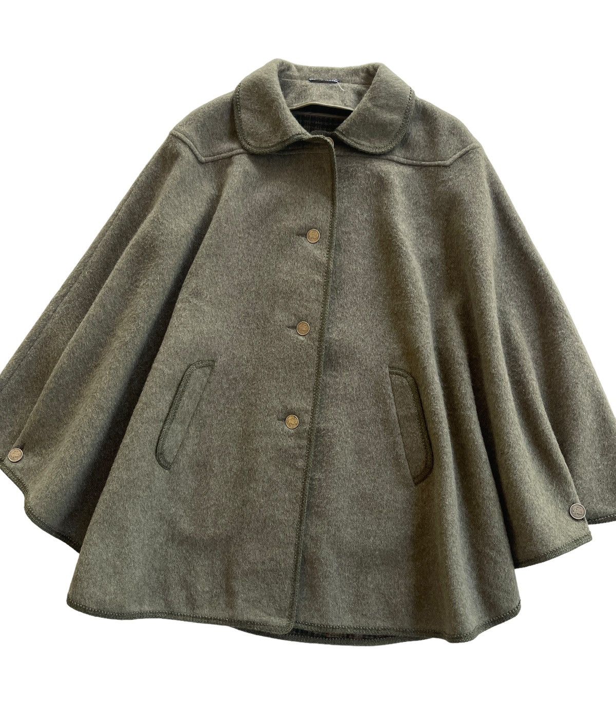 Vintage Vintage 70s Steinbock Wool Poncho Size M / US 6-8 / IT 42-44 - 12 Thumbnail
