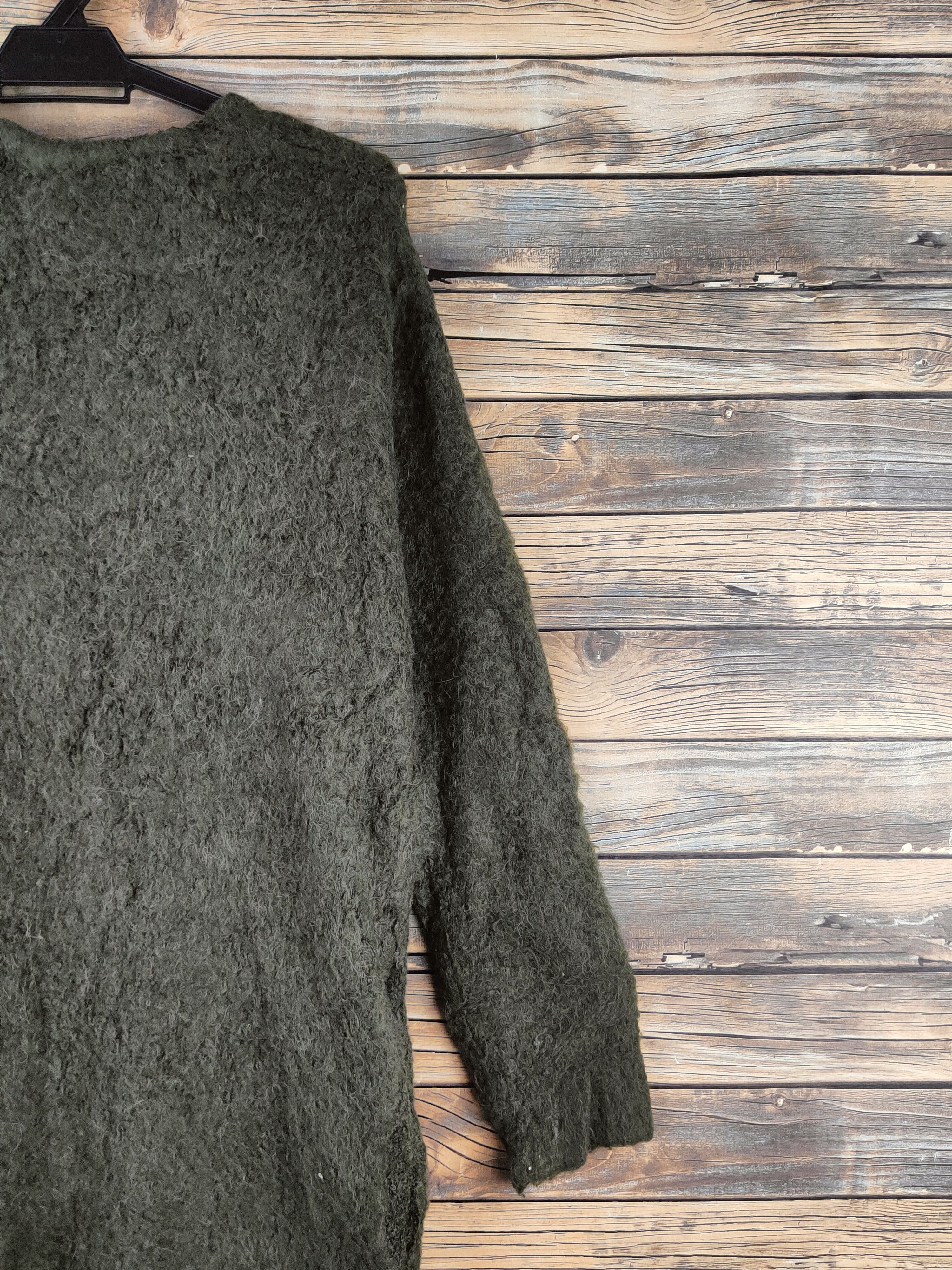 Japanese Brand DL as know as de base Olive Knitwear Long Cardigans #46-602 Size M / US 6-8 / IT 42-44 - 10 Thumbnail