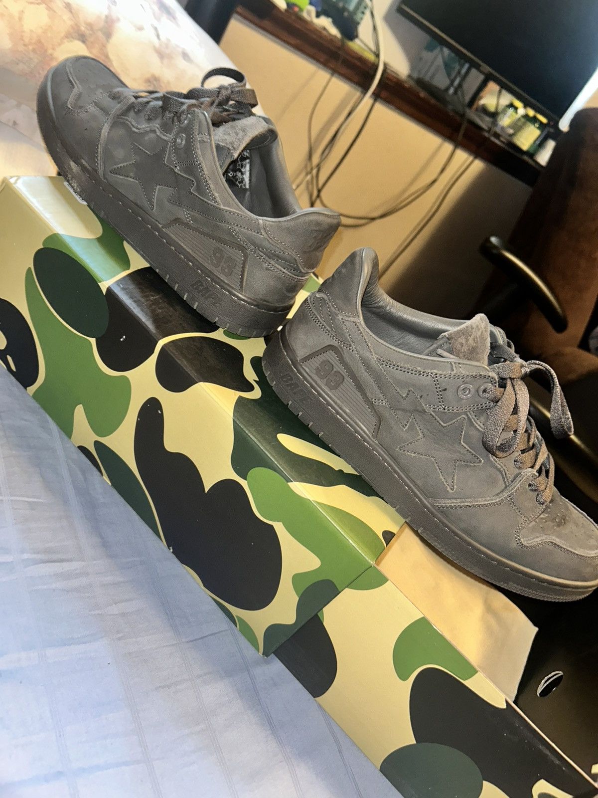 Bape Nubuck triple black sk8sta Size US 9 / EU 42 - 3 Thumbnail
