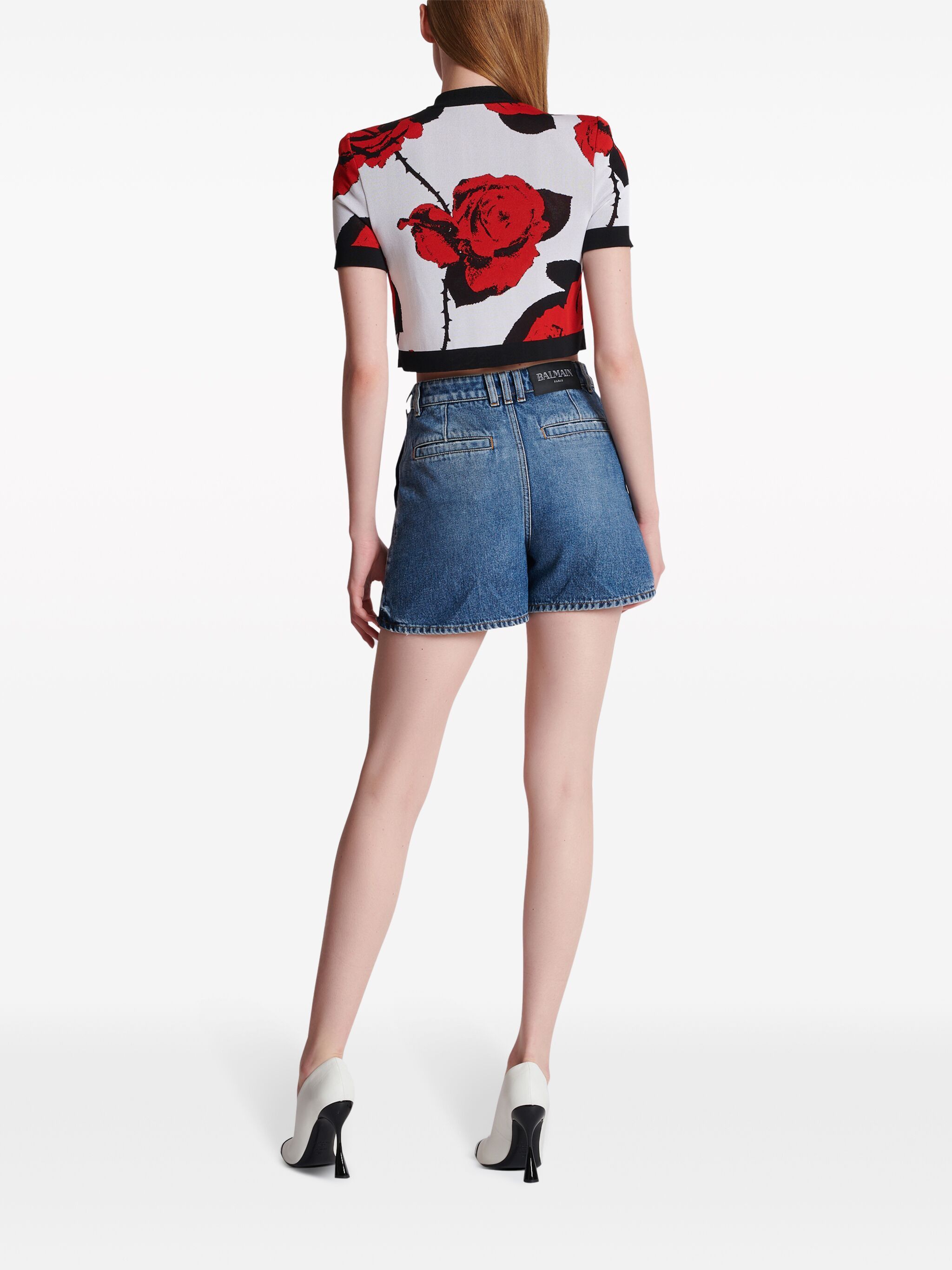 Balmain o1s1wg110125 Cropped Cardigan in Multicolor Size M / US 6-8 / IT 42-44 - 5 Thumbnail