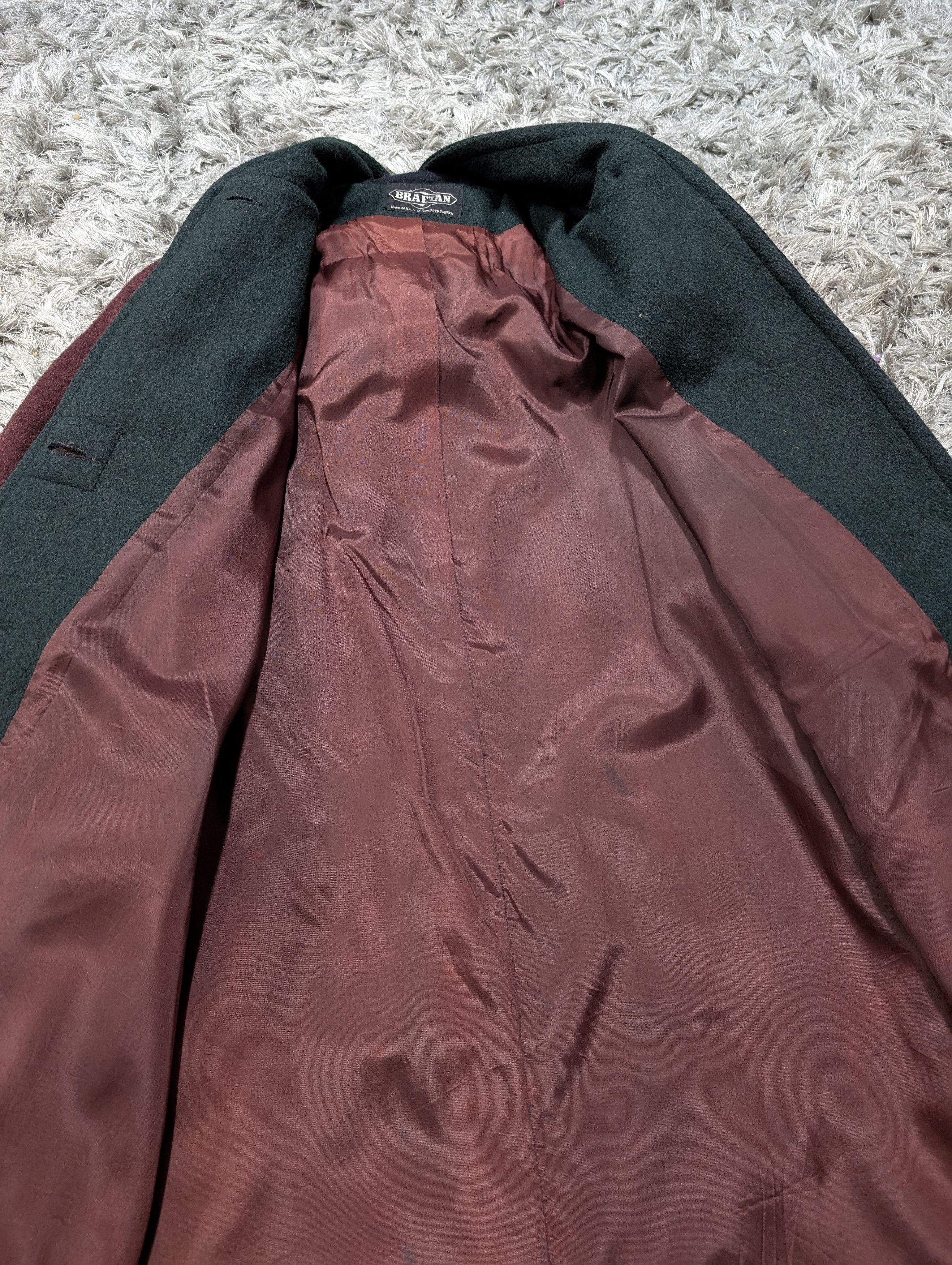Other Vintage 80 Braetan Classic Wool Coat Long Colourblock Jacket Size US M / EU 48-50 / 2 - 8 Thumbnail