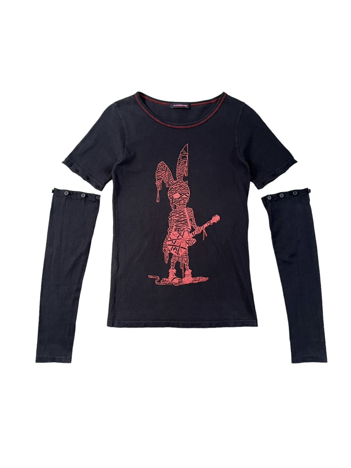 Japanese Brand Algonquins Dead Goth Bunny Shirt Size XS / US 0-2 / IT 36-38 - 1 Thumbnail