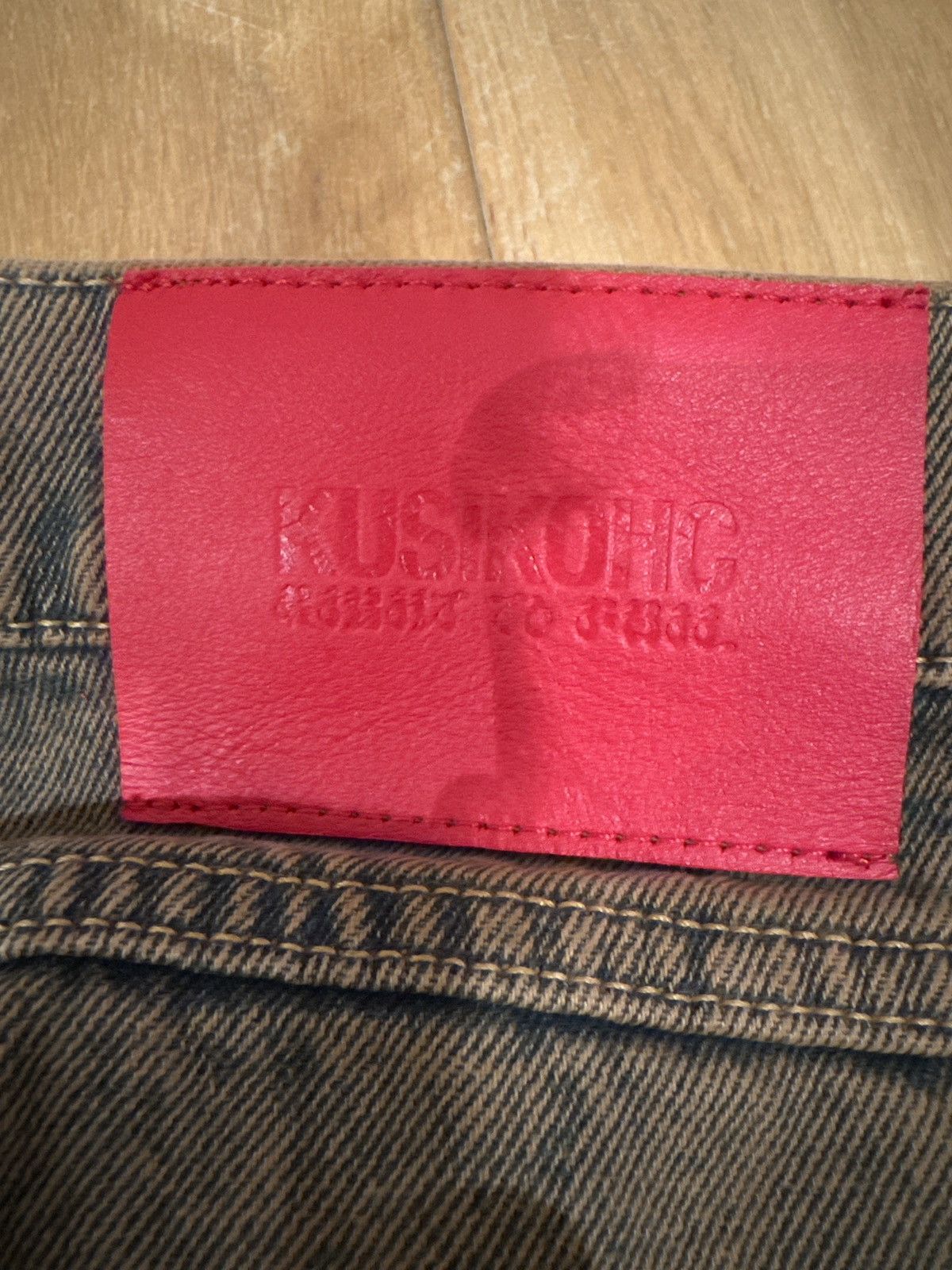 Kusikohc Brown Workwear Multi Rivet Jeans Size US 32 / EU 48 - 3 Thumbnail