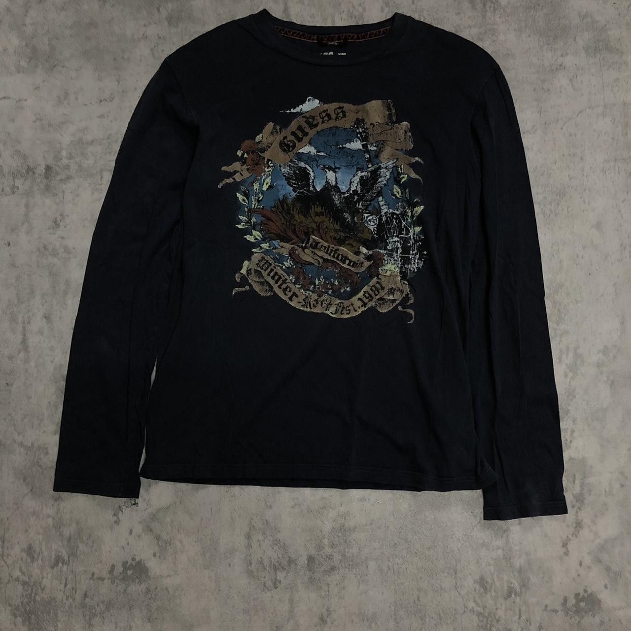 Guess Black Guess vintage long sleeve tee guess Size US XL / EU 56 / 4 - 1 Thumbnail