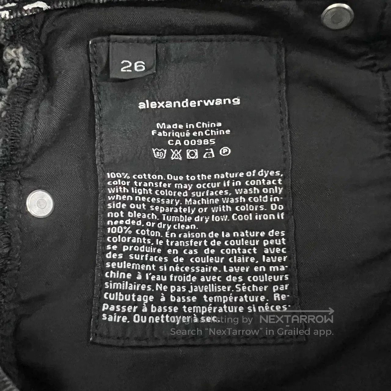 Alexander Wang Alexander Wang Logo Print Jeans. Size 26" / US 2 / IT 38 - 4 Thumbnail