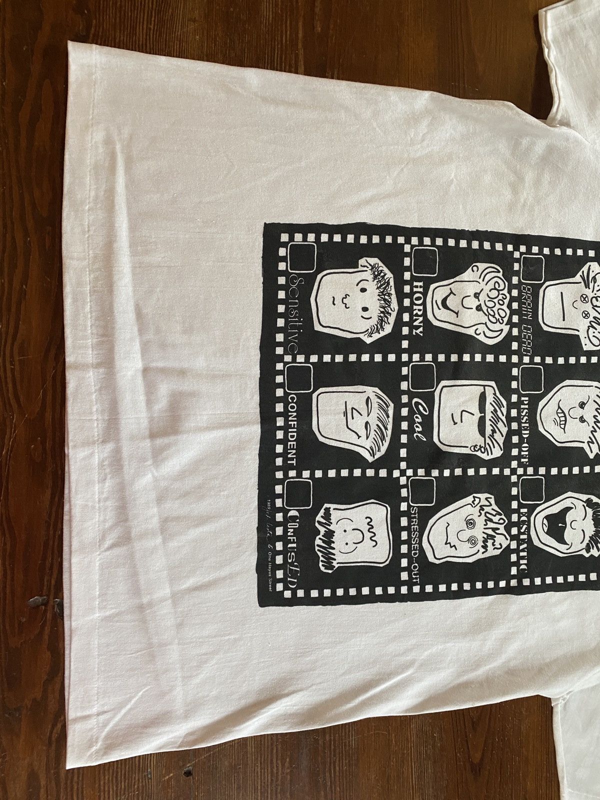 Vintage Vintage ‘89 Mood Check Many Moods Comic Single Stitch Tee Size US XL / EU 56 / 4 - 13 Thumbnail
