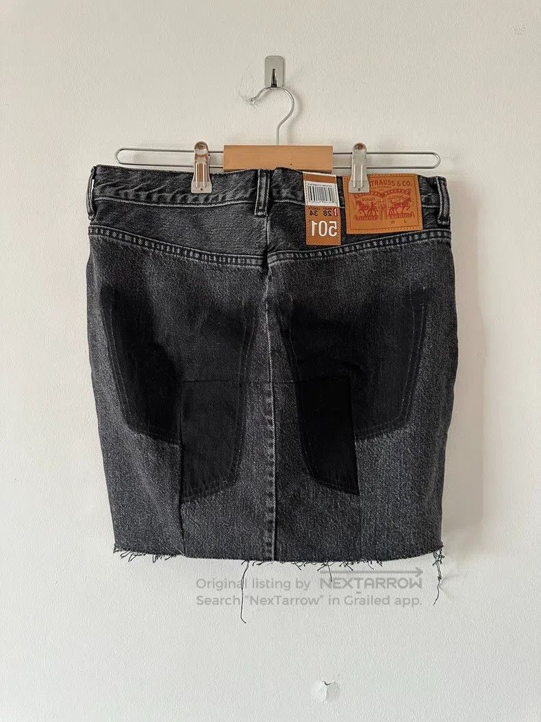 Vetements Vetements size M Dark gray back color-block denim skirt Size 23" - 2 Thumbnail