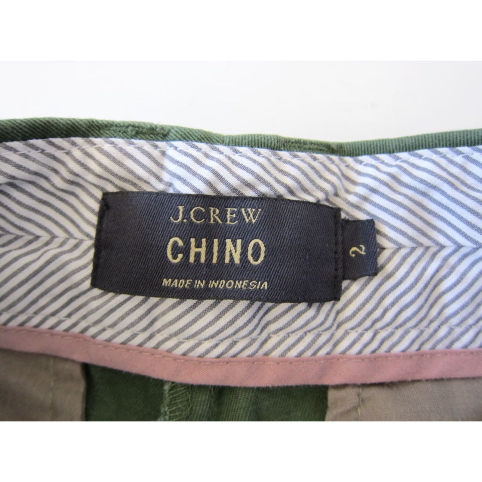 J.Crew J.Crew Army Green 100% Cotton Flat Front Pocket Chino Shorts Women Size 2 Size 26" / US 2 / IT 38 - 3 Thumbnail