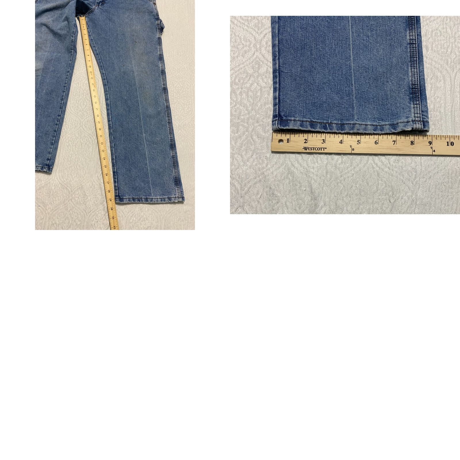 Wrangler VINTAGE Wrangler Carpenter Jeans Men's Size 34×30 Blue Relaxed Wide-Leg Denim 5-Pocket Wrangler Carpenter Work Mens Regular 34 Blue Size US 34 / EU 50 - 8 Thumbnail