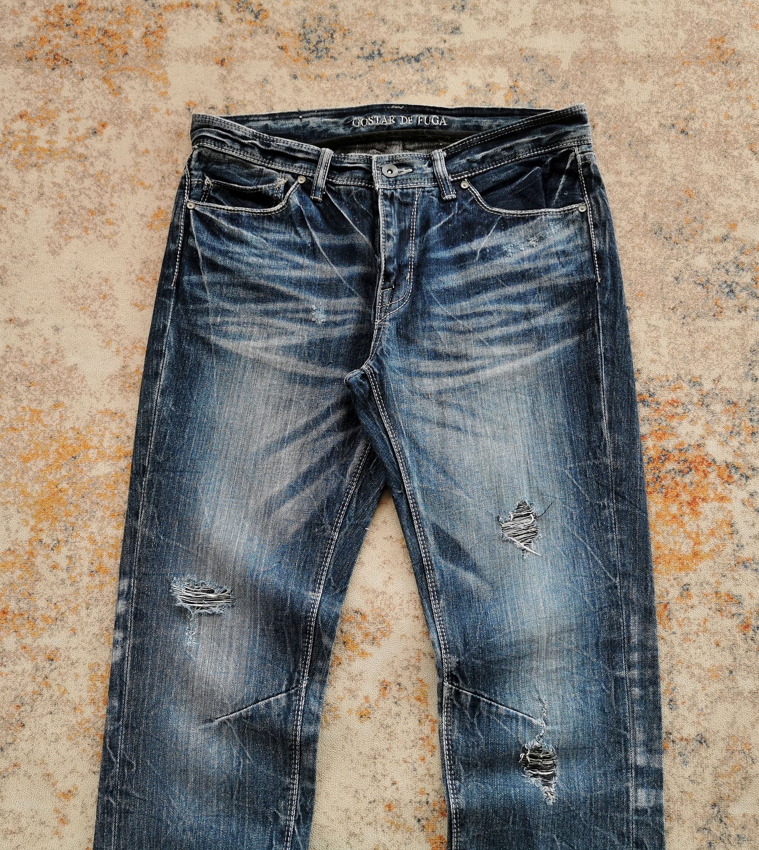 GOSTAR DE FUGA Go Star De Fuga Distressed Whisker Clawmark Jeans 32x33.5 Size US 32 / EU 48 - 8 Thumbnail