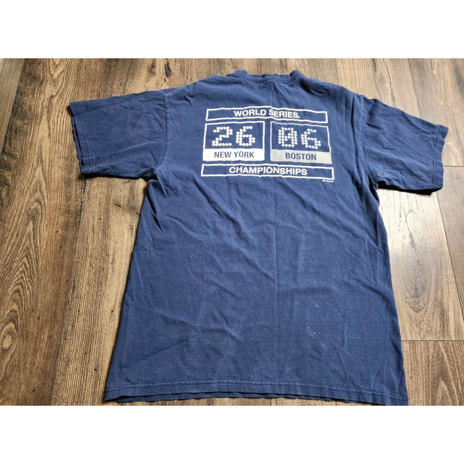 Nike VINTAGE Nike NY Yankees MLB T Shirt World Series Double Sided Short Sleeve Crew Neck Men M Blue 2000s Logo Baseball Size US M / EU 48-50 / 2 - 2 Thumbnail
