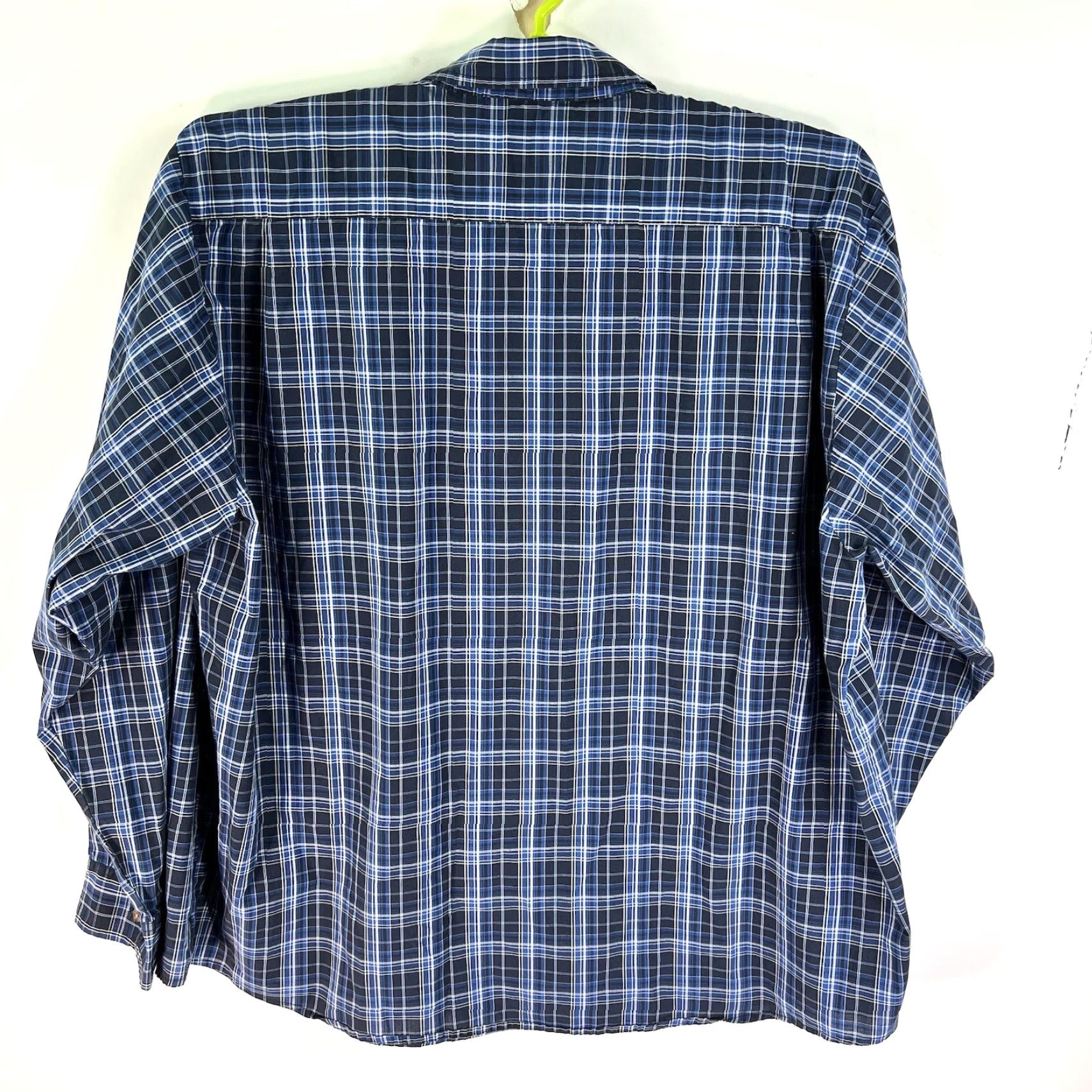 Wrangler Wrangler Premium Shirt Size 3XL Blue Long Sleeve Pearl Snap Checked Western Cowboy Outdoor Mens Size US XXL / EU 58 / 5 - 5 Thumbnail