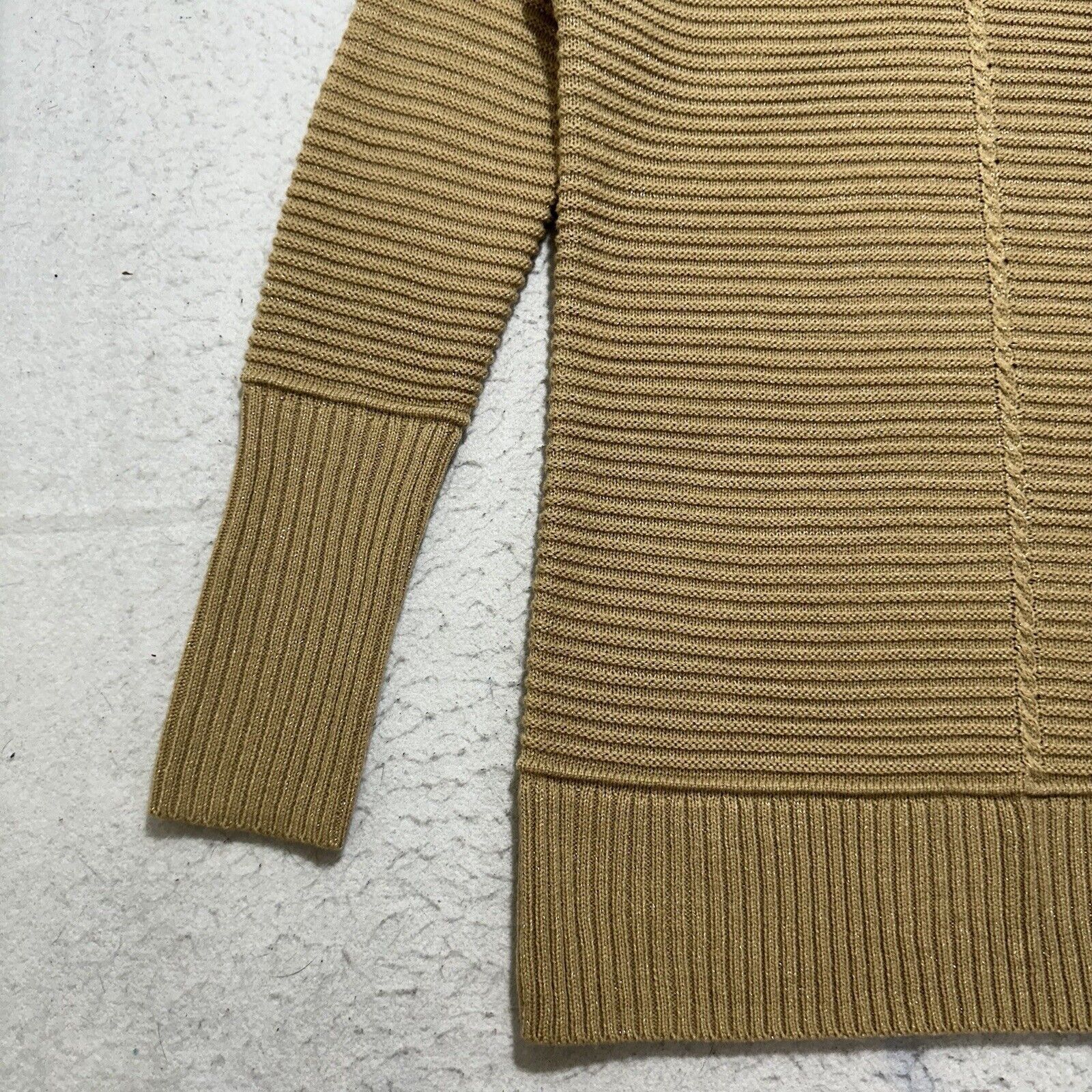 Nine West Nine West Small Glitter Sweater Beige Pullover Long Sleeve Size S / US 4 / IT 40 - 7 Thumbnail