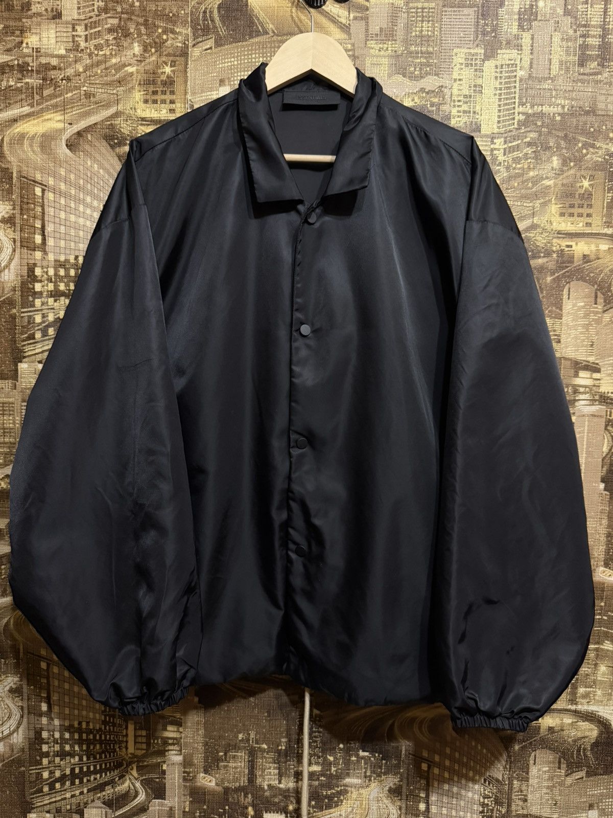 Fear of God Fear Of God Coaches Jacket in Black For Men Size M-L Oversiz Size US M / EU 48-50 / 2 - 1 Thumbnail