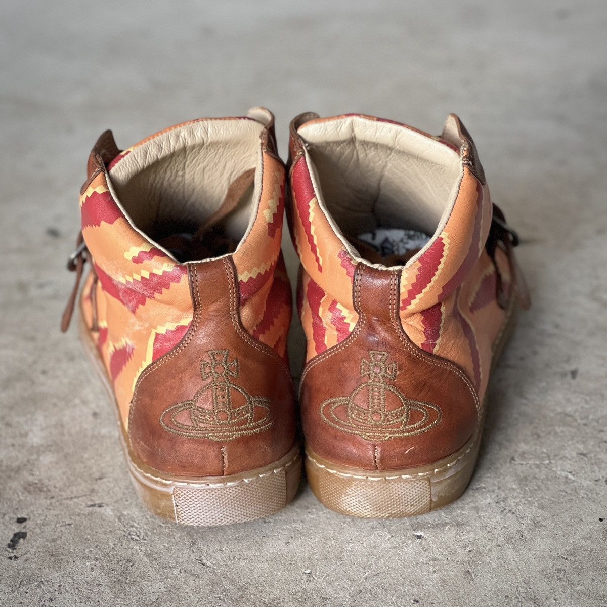 Vivienne Westwood Suede Buckle High-Top Sneakers