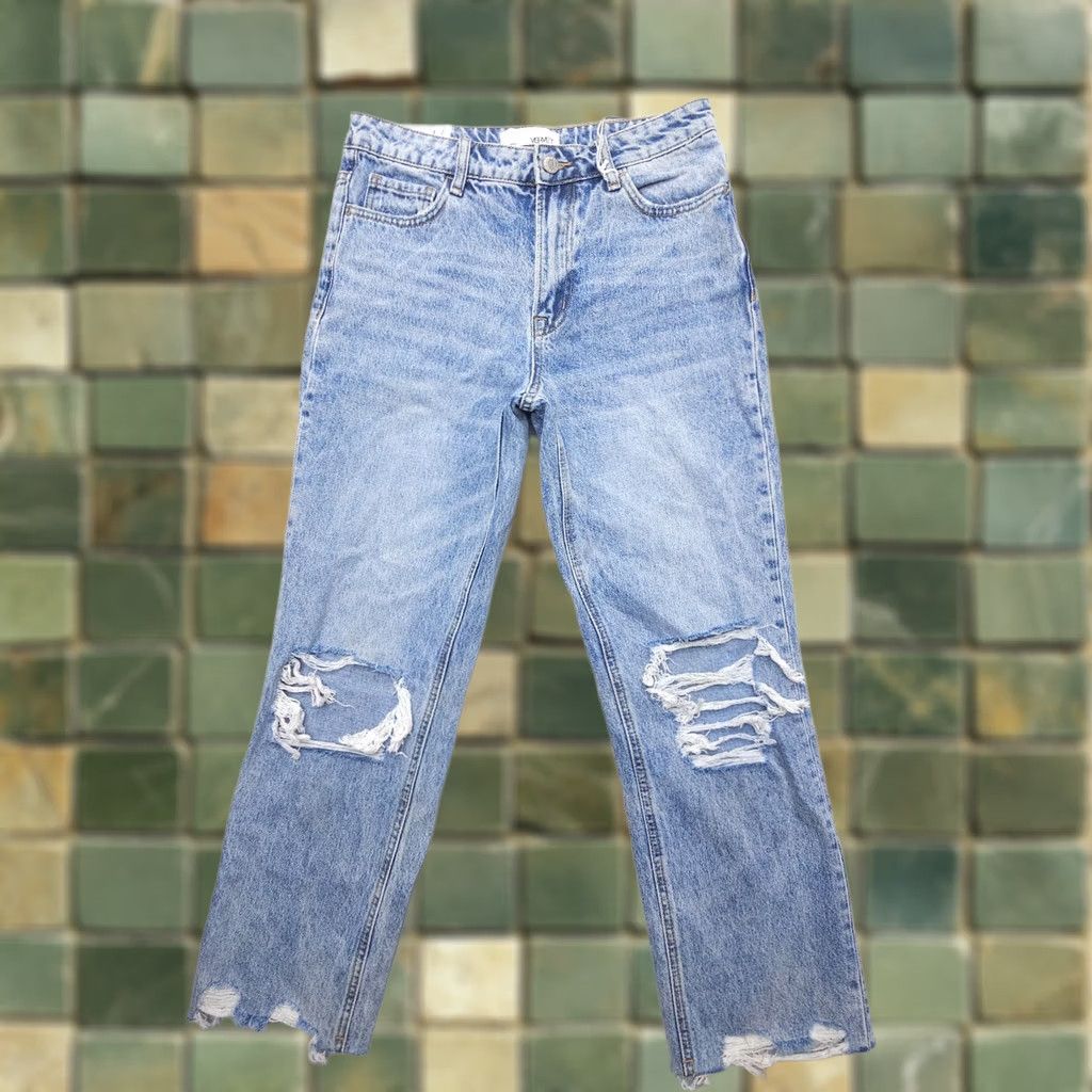 Vintage VERVET High Rise Straight Crop Jeans Womens 26 x 26" Blue Rigid Cotton Denim NWT Size 26" / US 2 / IT 38 - 1 Thumbnail
