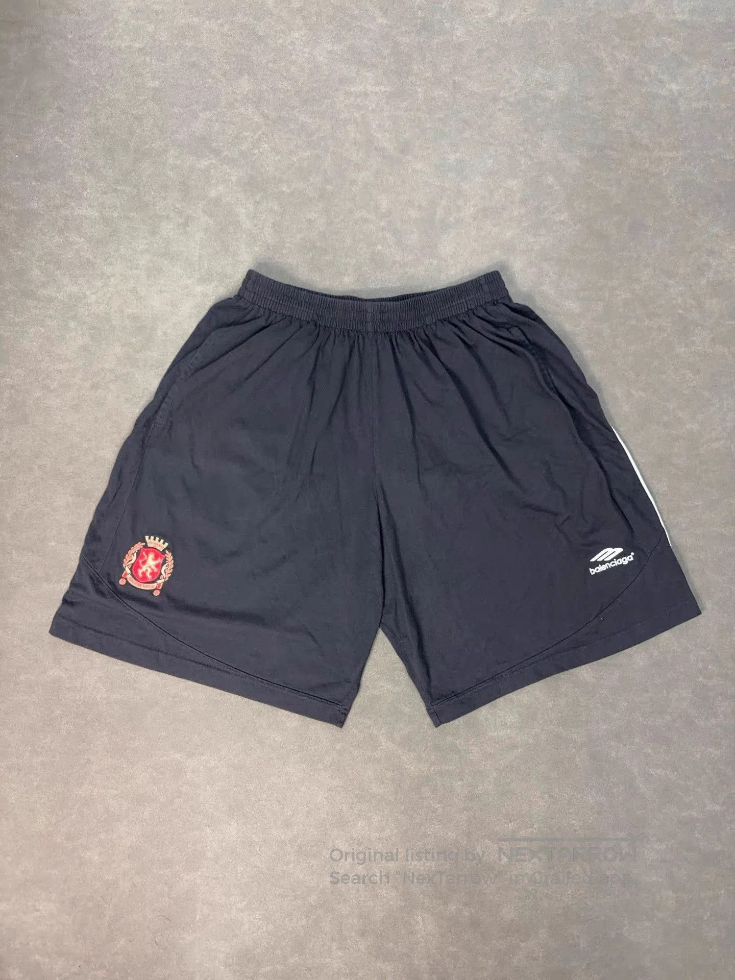 Balenciaga Black Athletic Shorts with Emblem, Size 32. Size US 32 / EU 48 - 2 Thumbnail