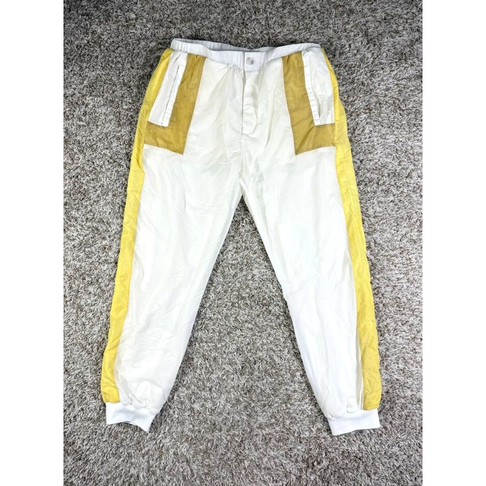 Hugo Boss HUGO BOSS Jogger Pants White Color Blocked Relaxed Drawstring Men's Small Pants S Jogger White Men Regular Size Regular Shirts? Size US 29 - 2 Thumbnail