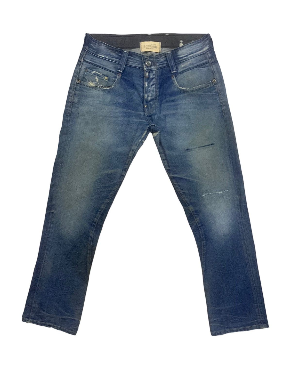 image of Vintage G Star Raw Buttonfly Hype Jeans in Blue, Men's (Size 34)