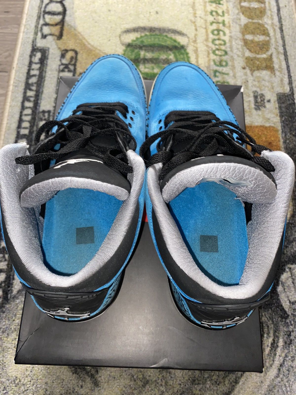 Jordan Brand × Nike Jordan 3 Retro Powder Blue Size US 12 / EU 45 - 8 Thumbnail