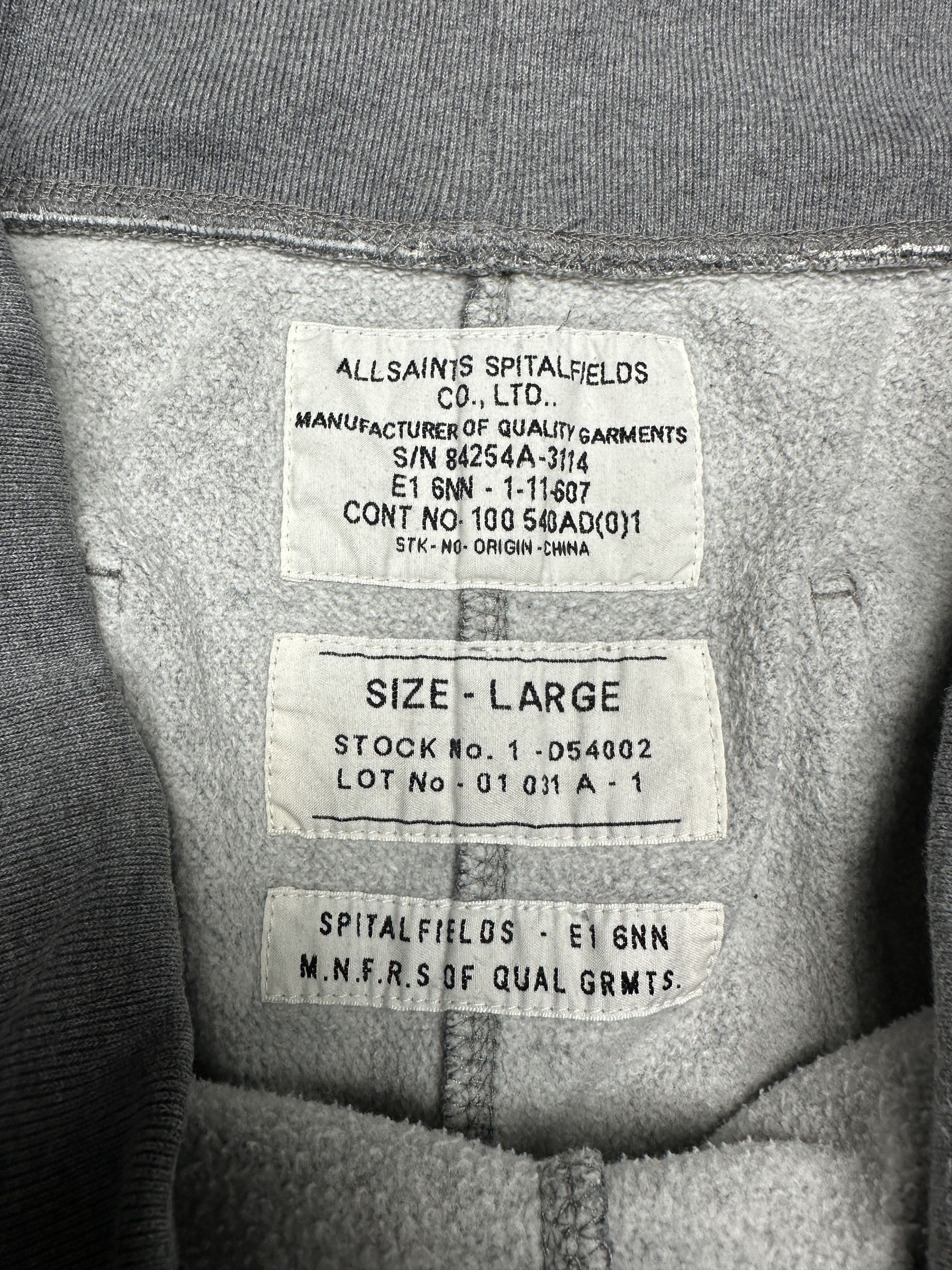 Allsaints Allsaints Mens Newtown Sweatpants Cotton Track Pants Size US 34 / EU 50 - 4 Thumbnail