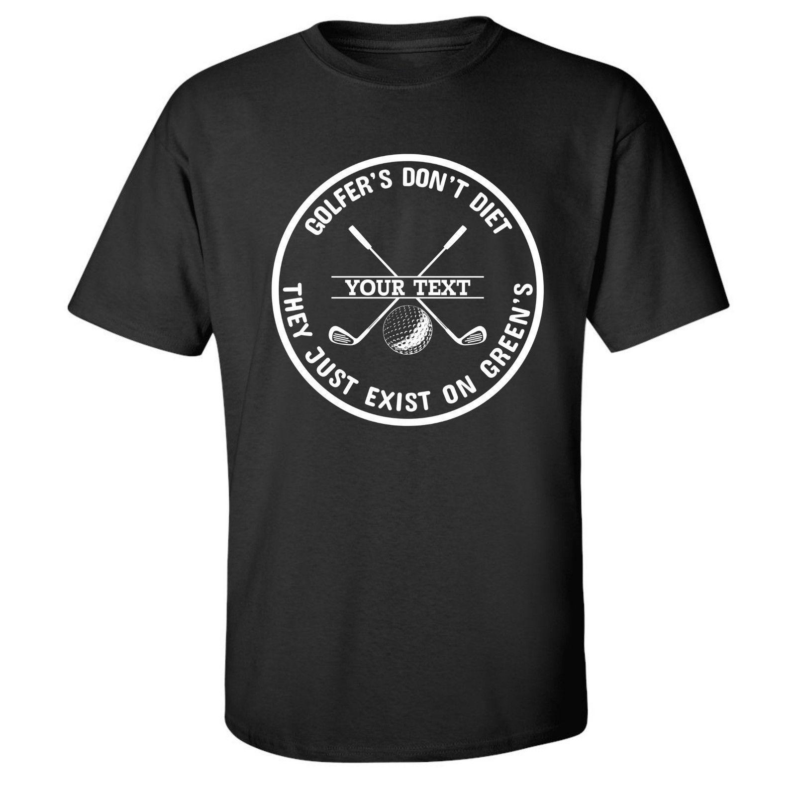 Gildan Golfers Don't Diet Personalized Name Golf Clubs Ball T-Shirt Size US XL / EU 56 / 4 - 18 Thumbnail