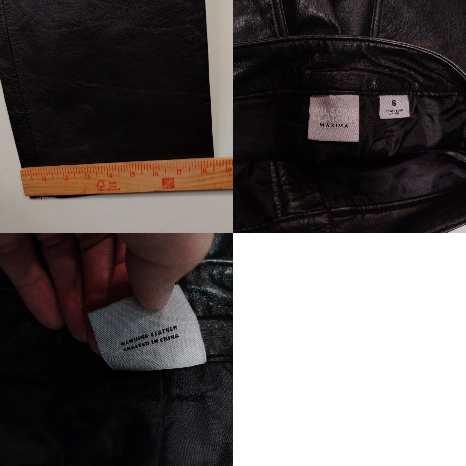 Vintage VINTAGE Wilsons Leather Pants Women Bootcut Leather 27x35 Black 27 Waist Unhemmed 6 Size 27" / US 4 / IT 40 - 8 Thumbnail