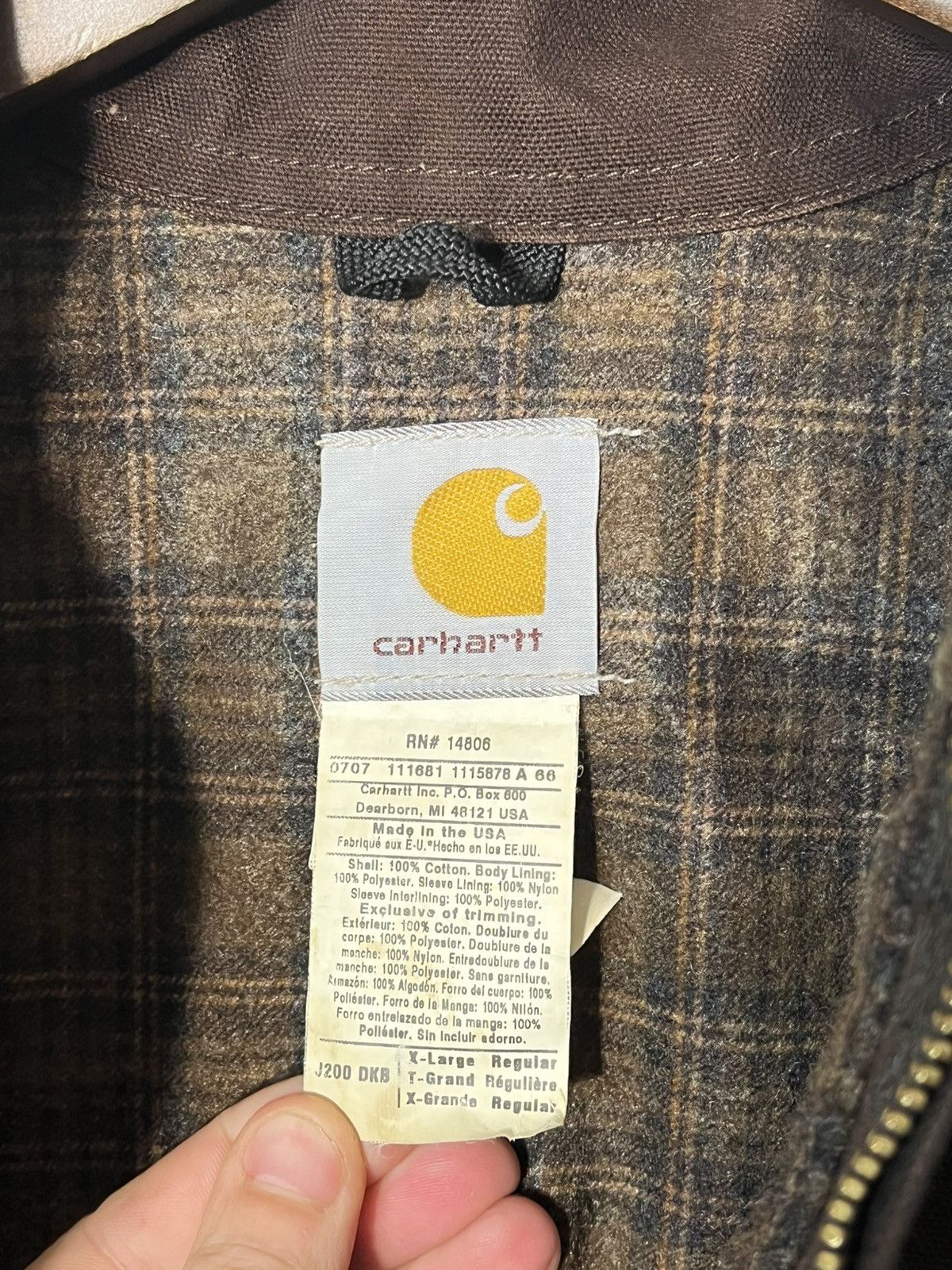 Carhartt Vintage Carhartt Detroit Jacket J200 DKB Dark Brown XL Size US XL / EU 56 / 4 - 5 Thumbnail