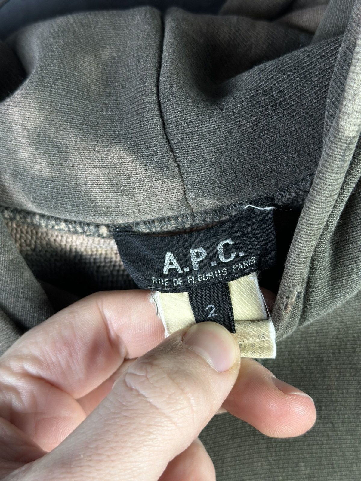 A.P.C. × Japanese Brand × Vintage Rare!! Vintage A.P.C. PARIS hoodie Size US L / EU 52-54 / 3 - 10 Thumbnail